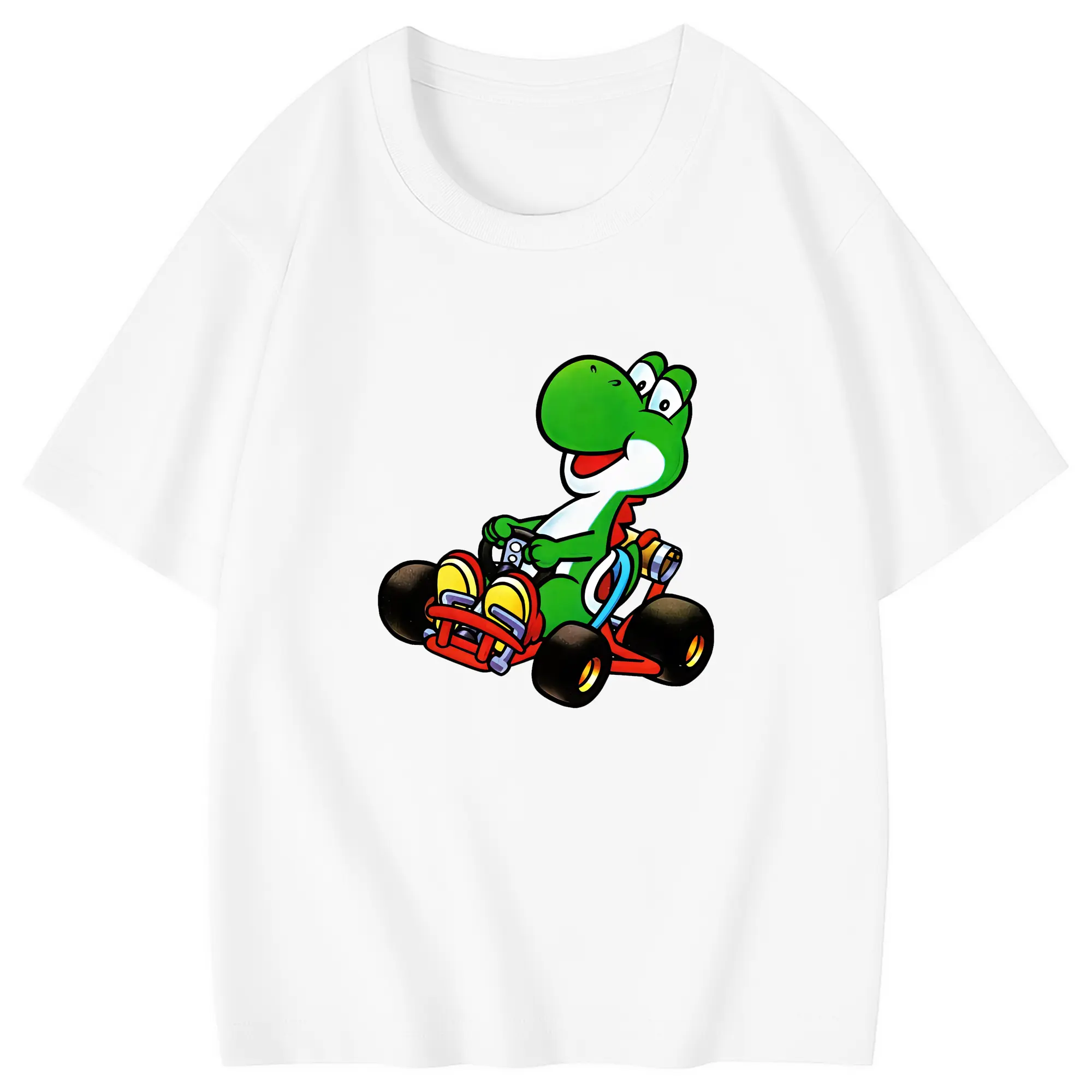 マリオ グッズ ヨッシー - 綿100％ キッズTシャツ ・ フロントプリント ・ 快適 通気性 ・ スポーツ カジュアル 散歩用
