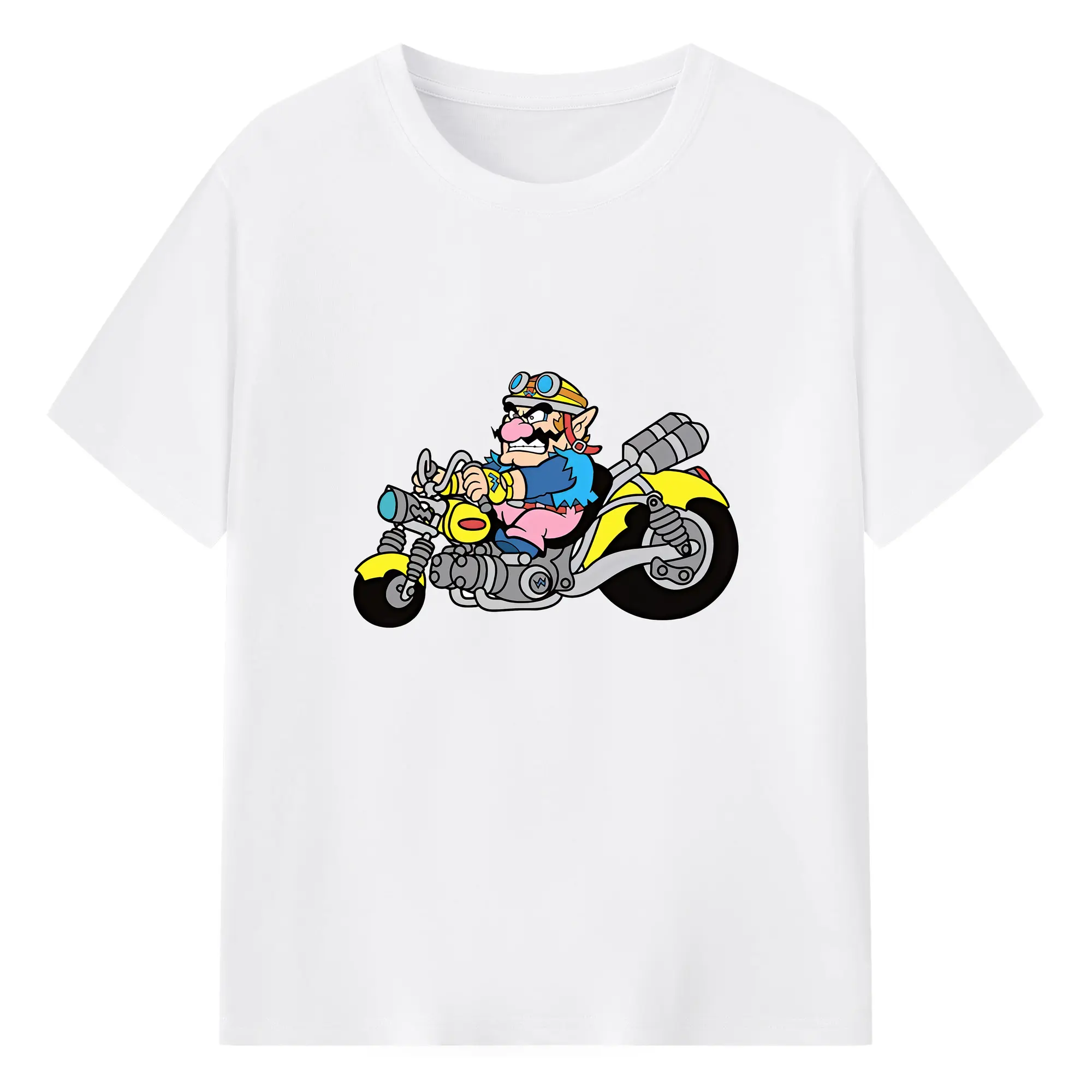 マリオ グッズ ワリオ - 綿100％ 半袖Tシャツ ・ フロントプリント ・ 快適 通気性 ・ 日常使い 散歩 スポーツ用