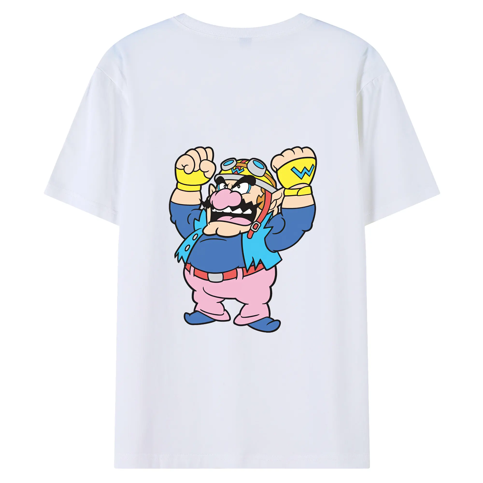 マリオ グッズ ワリオ - 綿100％ 半袖Tシャツ ・ バックプリント ・ 快適 通気性 ・ 日常使い 散歩 スポーツ用