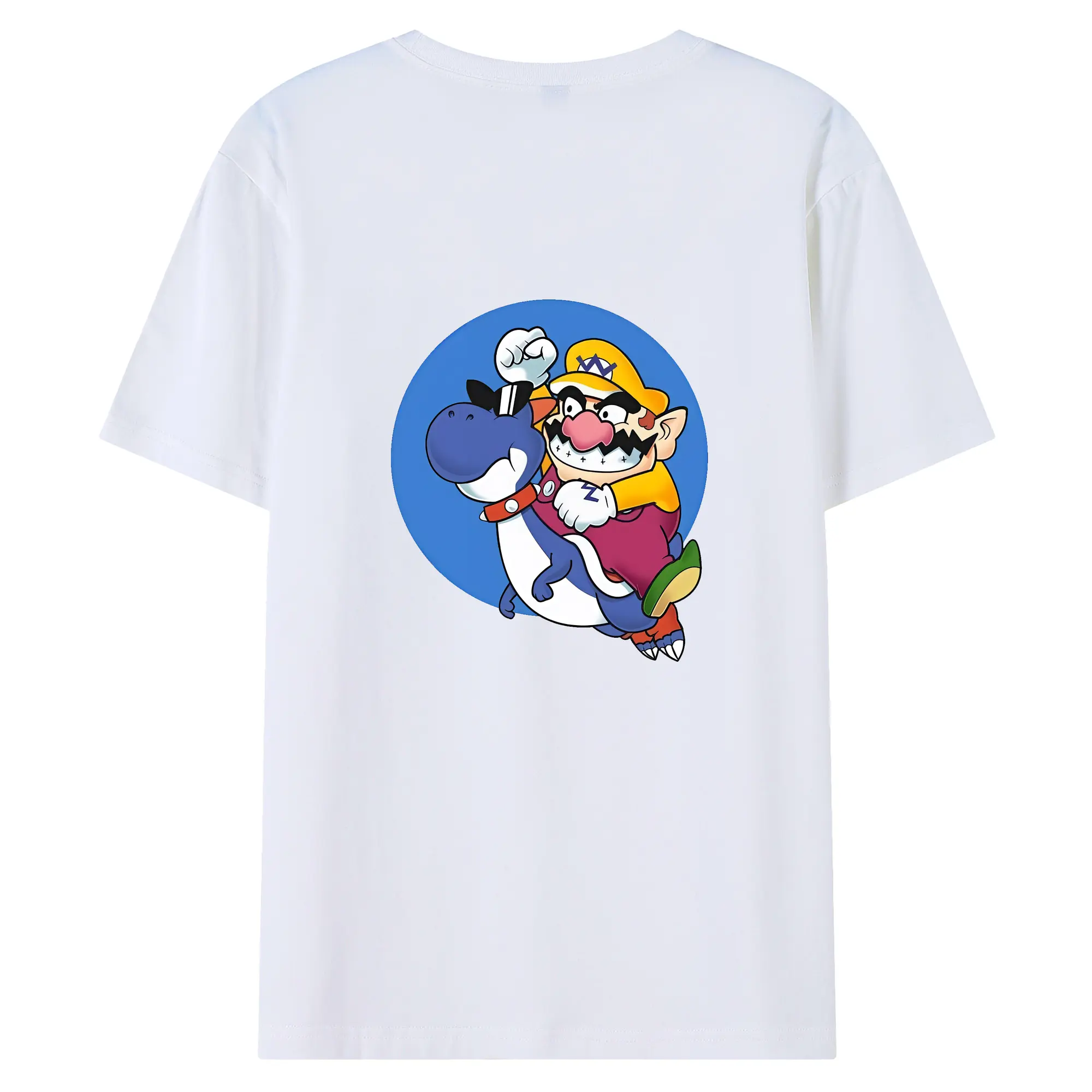マリオ グッズ ワリオ - 綿100％ 半袖Tシャツ ・ バックプリント ・ 快適 通気性 ・ 日常使い 散歩 スポーツ用
