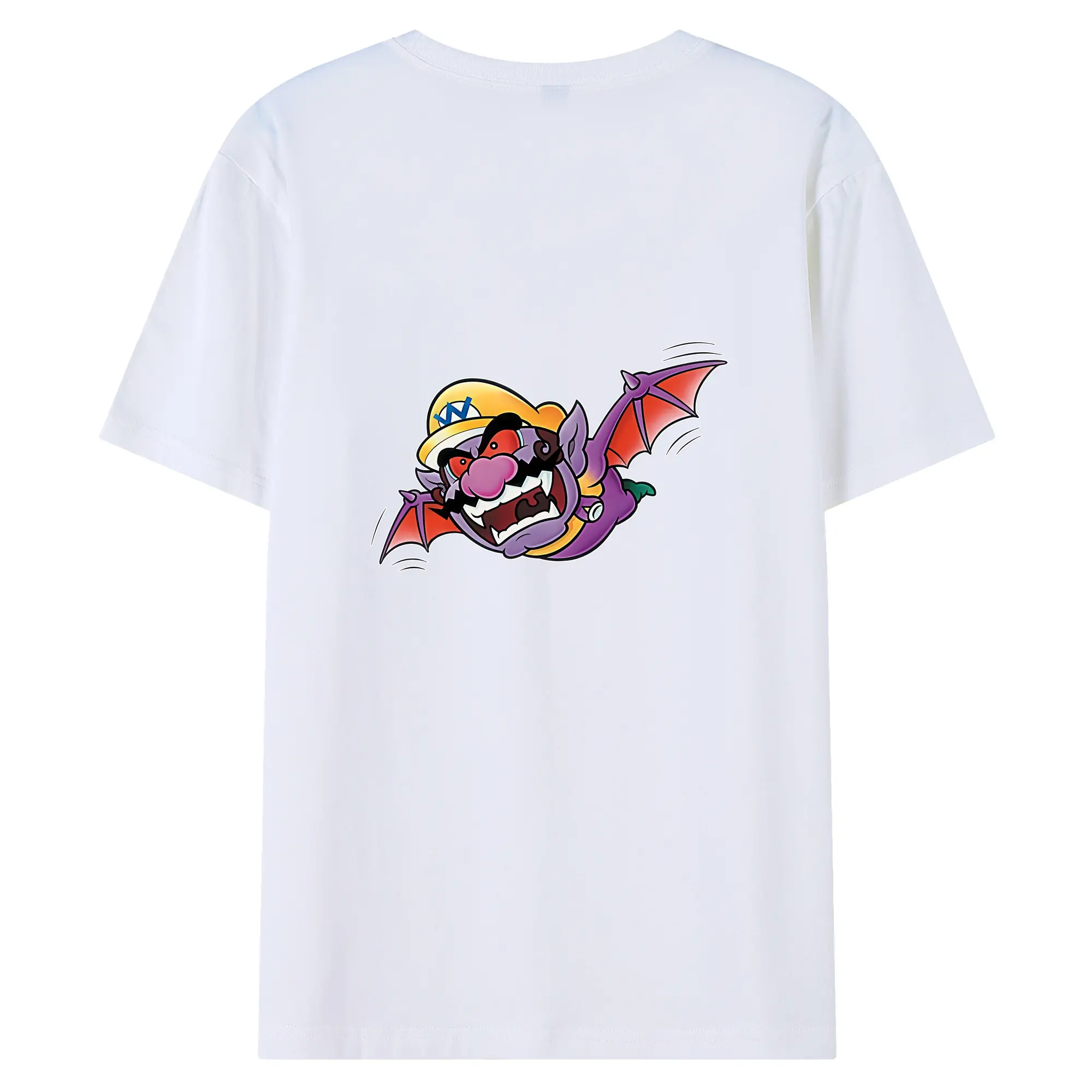 マリオ グッズ ワリオ - 綿100％ 半袖Tシャツ ・ バックプリント ・ 快適 通気性 ・ 日常使い 散歩 スポーツ用