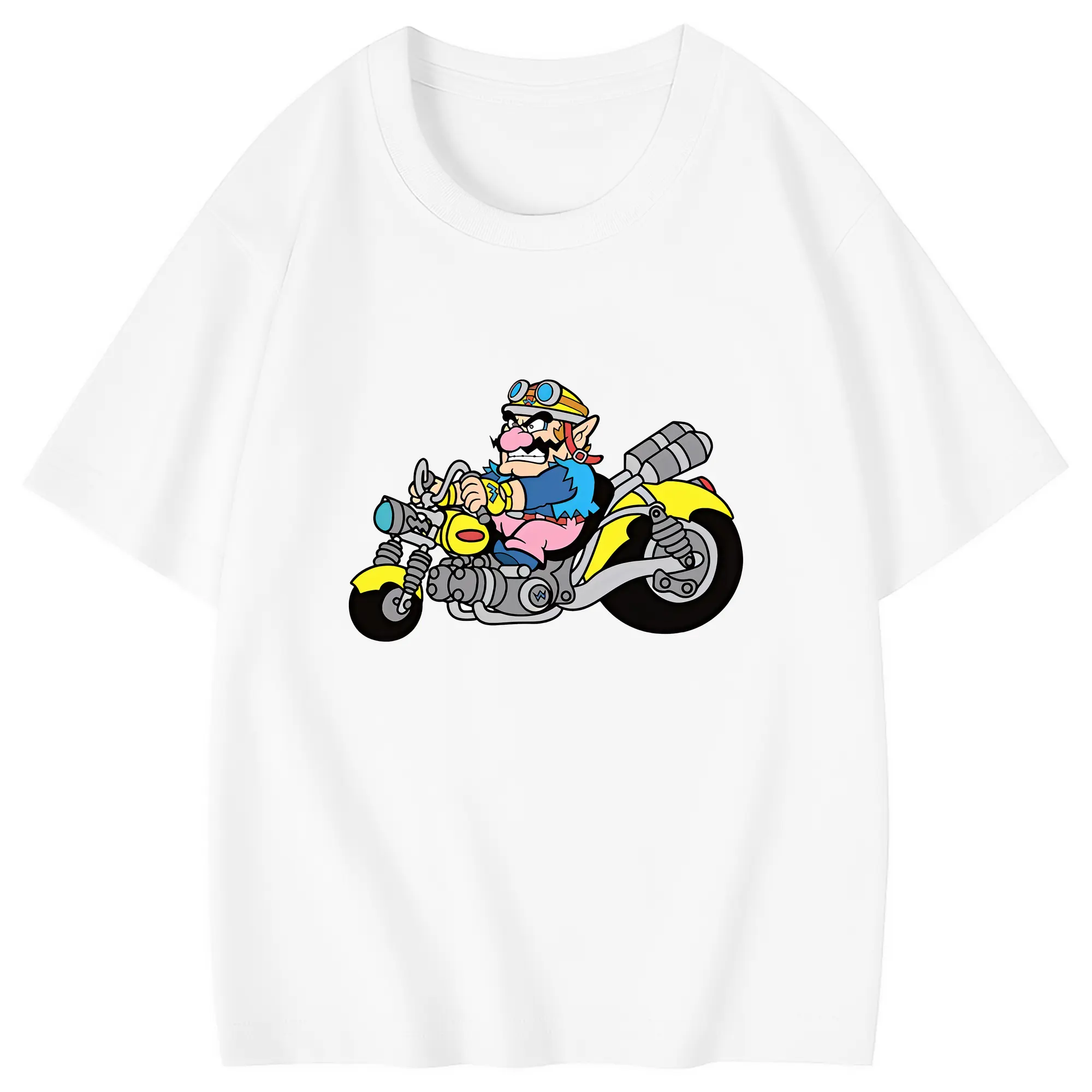マリオ グッズ ワリオ - 綿100％ キッズTシャツ ・ フロントプリント ・ 快適 通気性 ・ スポーツ カジュアル 散歩用
