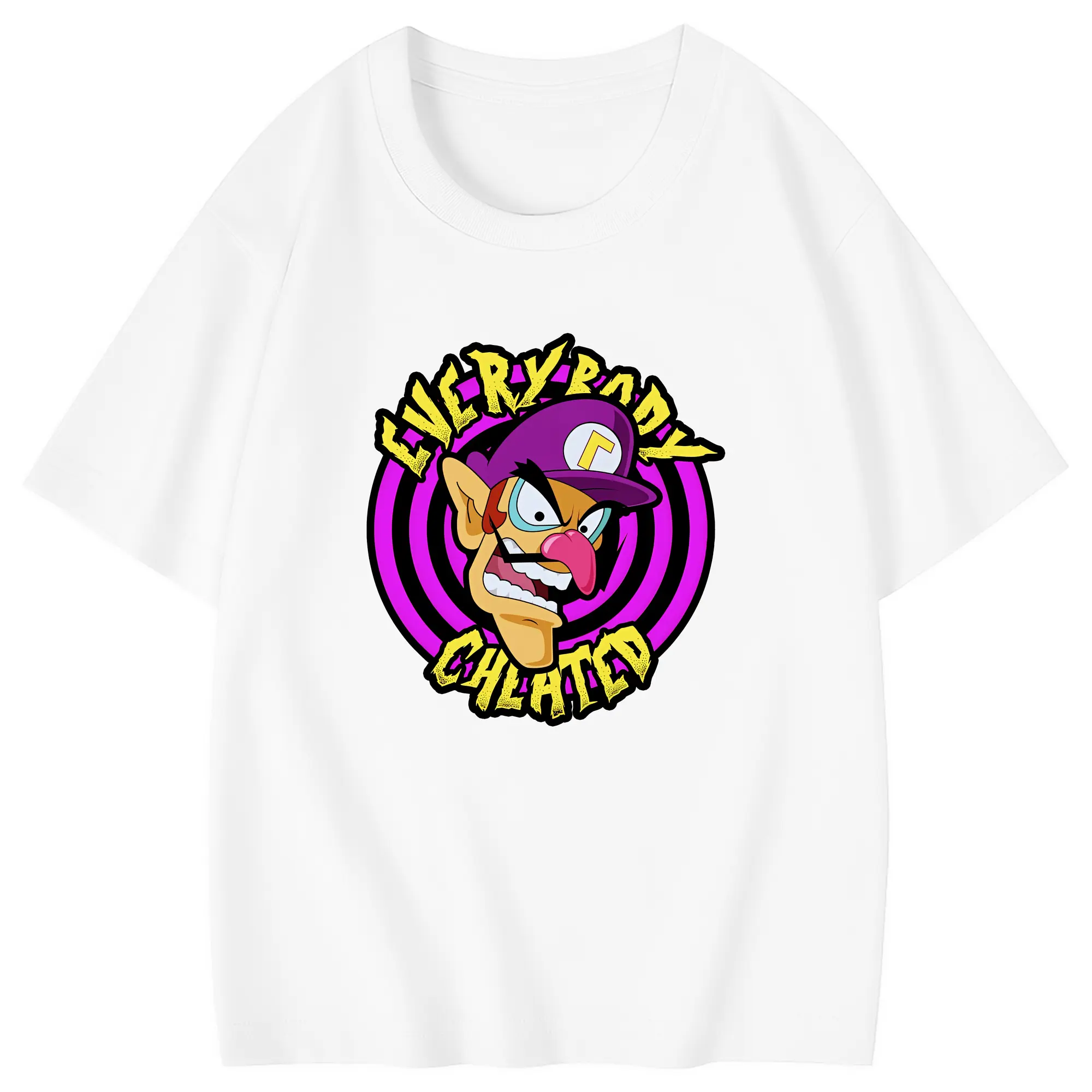 マリオ グッズ ワルイージ - 綿100％ キッズTシャツ ・ フロントプリント ・ 快適 通気性 ・ スポーツ カジュアル 散歩用