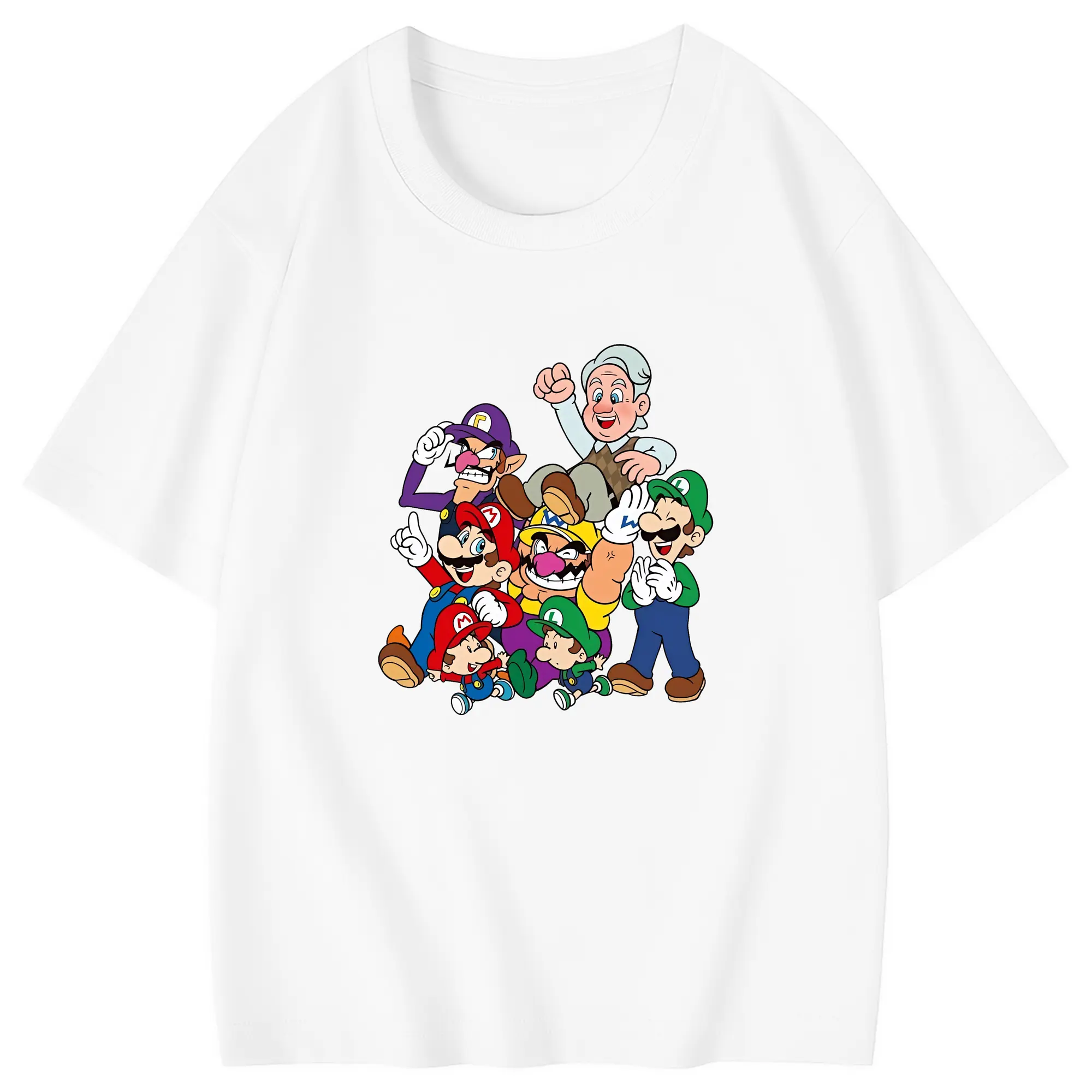 マリオ グッズ ワルイージ - 綿100％ キッズTシャツ ・ フロントプリント ・ 快適 通気性 ・ スポーツ カジュアル 散歩用