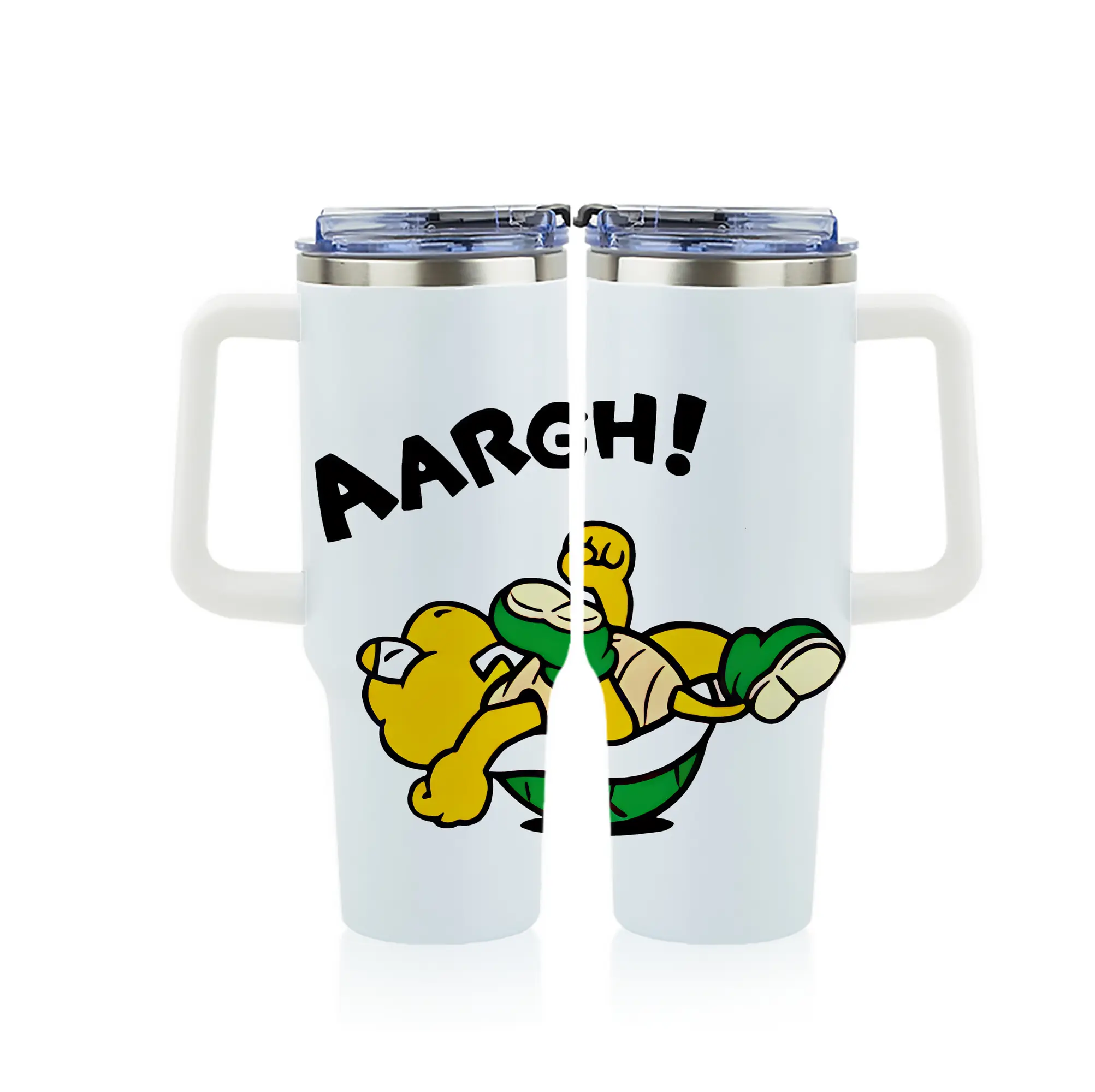 マリオ グッズ パタパタ - 1200mL フルプリント車用タンブラー ・ 304ステンレス 内側 ・ 201ステンレス 外側 ・ 保温 保冷 ・ 通勤 ドライブ アウトドア用