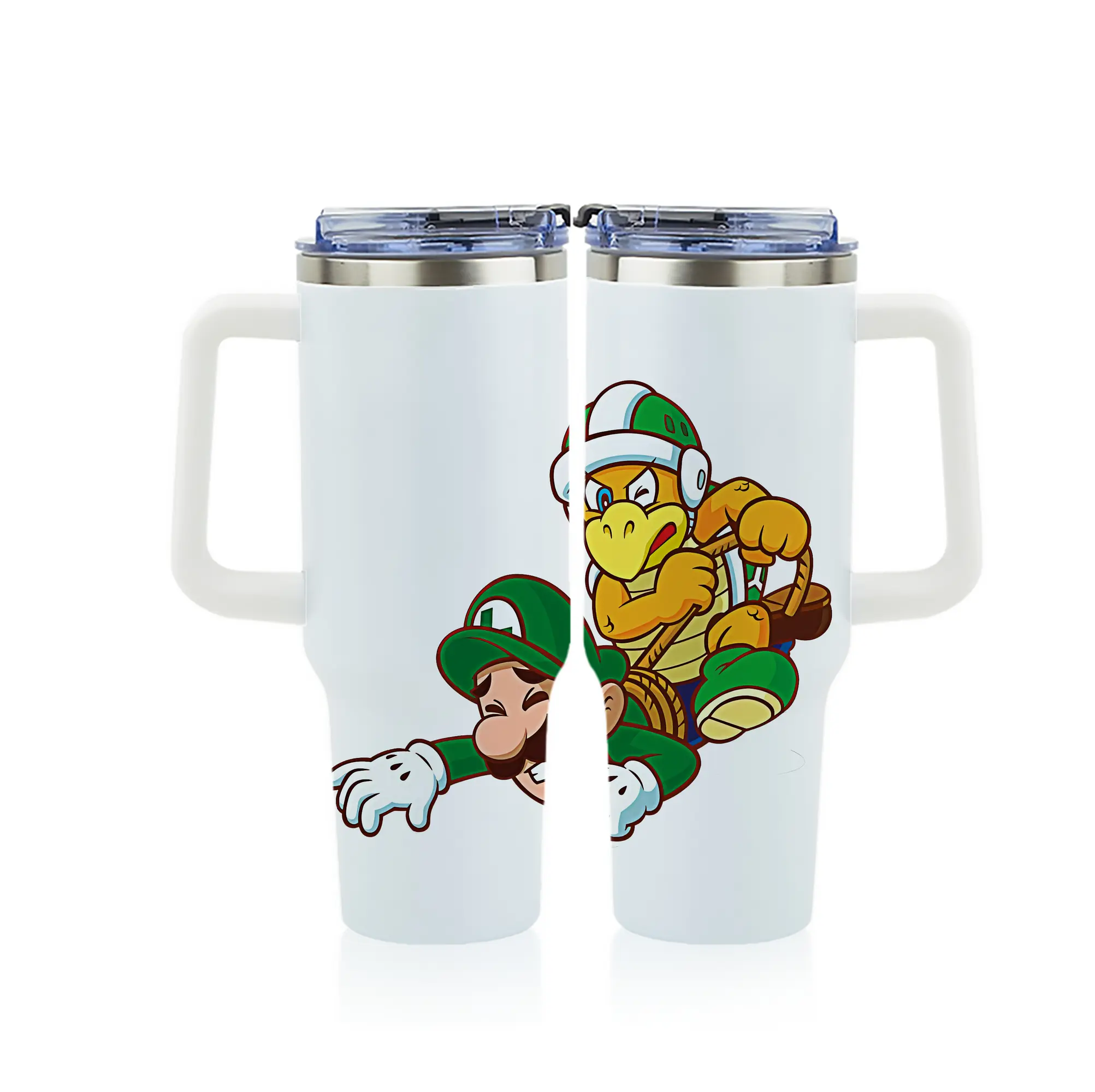 マリオ グッズ パタパタ - 1200mL フルプリント車用タンブラー ・ 304ステンレス 内側 ・ 201ステンレス 外側 ・ 保温 保冷 ・ 通勤 ドライブ アウトドア用