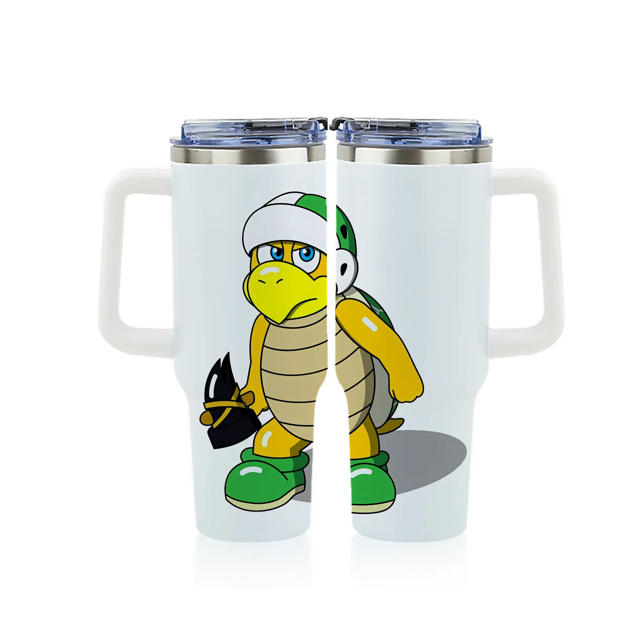 マリオ グッズ パタパタ - 1200mL フルプリント車用タンブラー ・ 304ステンレス 内側 ・ 201ステンレス 外側 ・ 保温 保冷 ・ 通勤 ドライブ アウトドア用