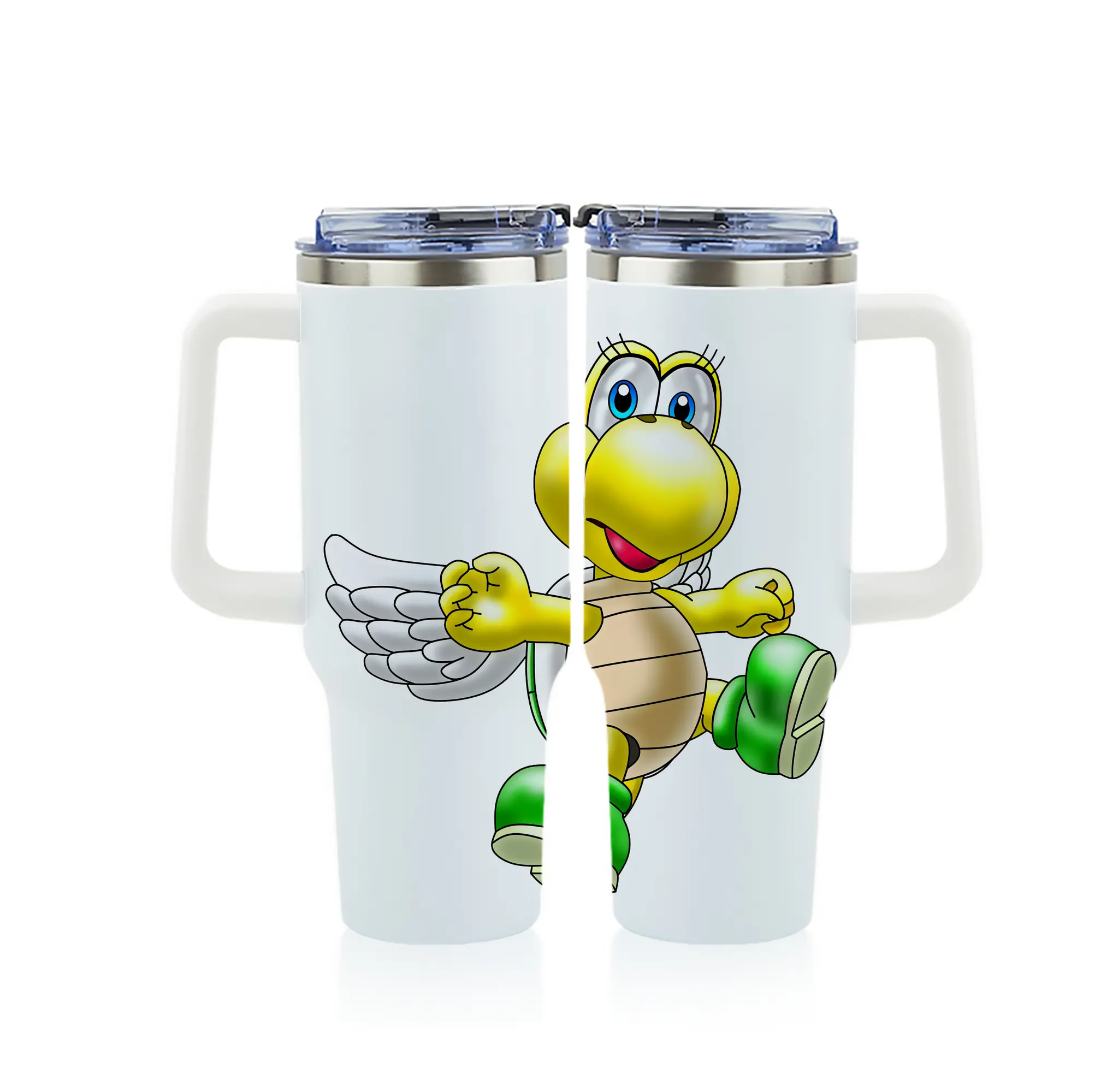 マリオ グッズ パタパタ - 1200mL フルプリント車用タンブラー ・ 304ステンレス 内側 ・ 201ステンレス 外側 ・ 保温 保冷 ・ 通勤 ドライブ アウトドア用