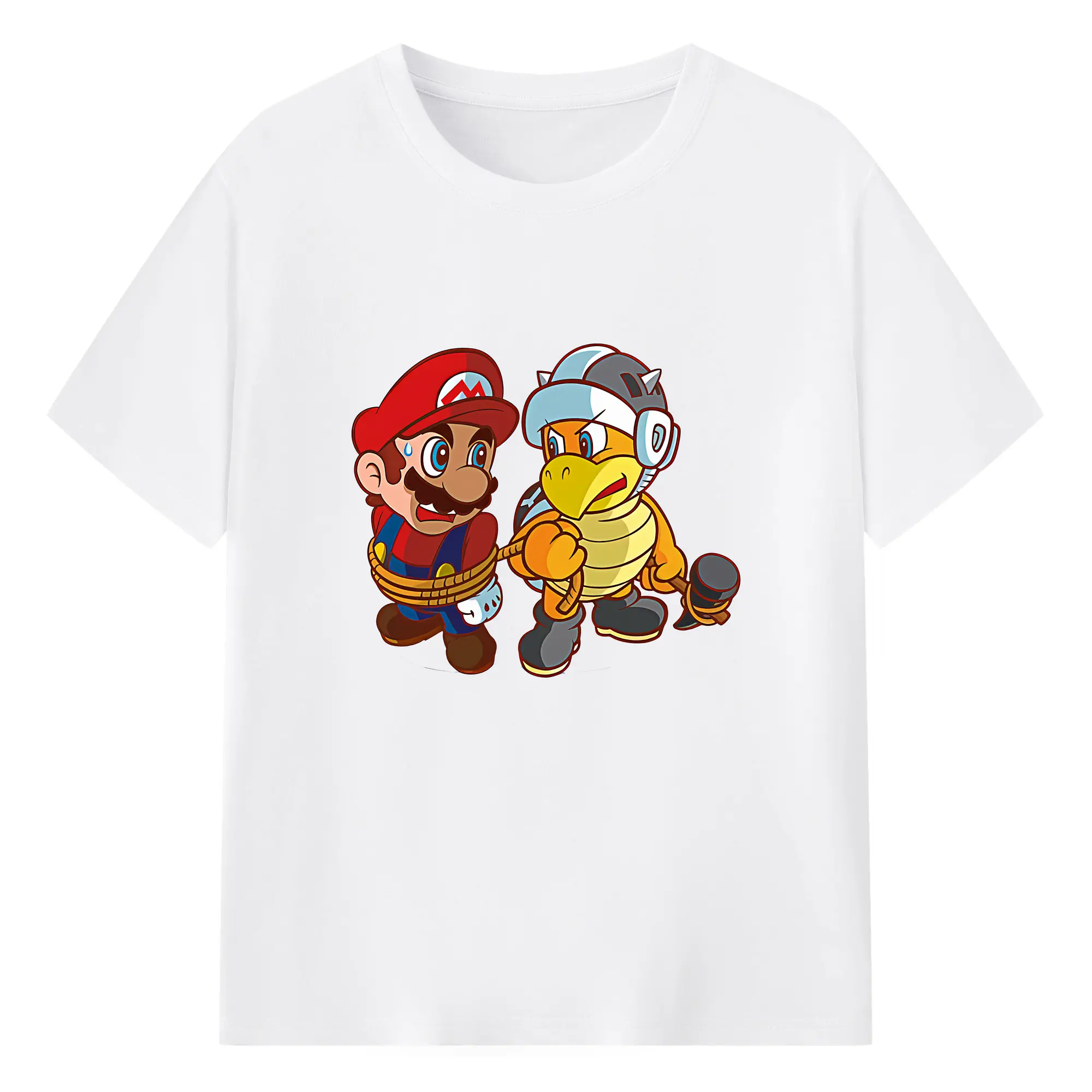 マリオ グッズ パタパタ - 綿100％ 半袖Tシャツ ・ フロントプリント ・ 快適 通気性 ・ 日常使い 散歩 スポーツ用