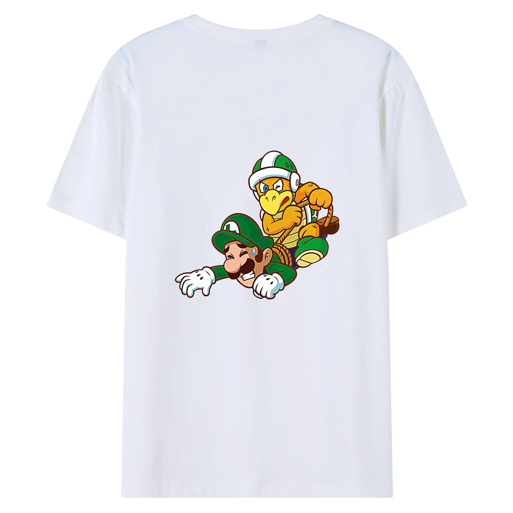 マリオ グッズ パタパタ - 綿100％ 半袖Tシャツ ・ バックプリント ・ 快適 通気性 ・ 日常使い 散歩 スポーツ用