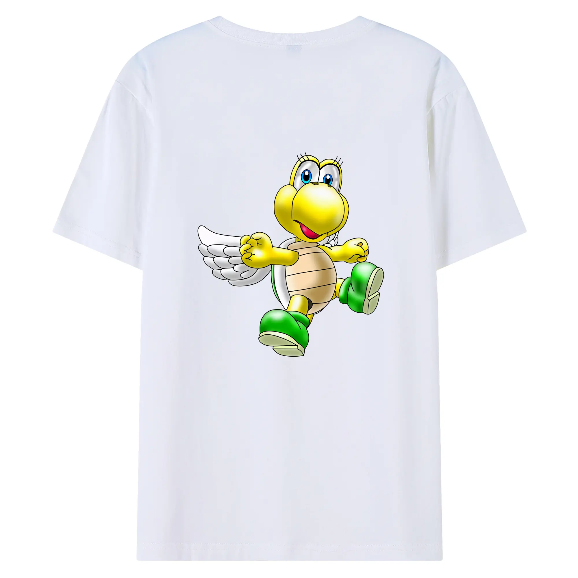 マリオ グッズ パタパタ - 綿100％ 半袖Tシャツ ・ バックプリント ・ 快適 通気性 ・ 日常使い 散歩 スポーツ用