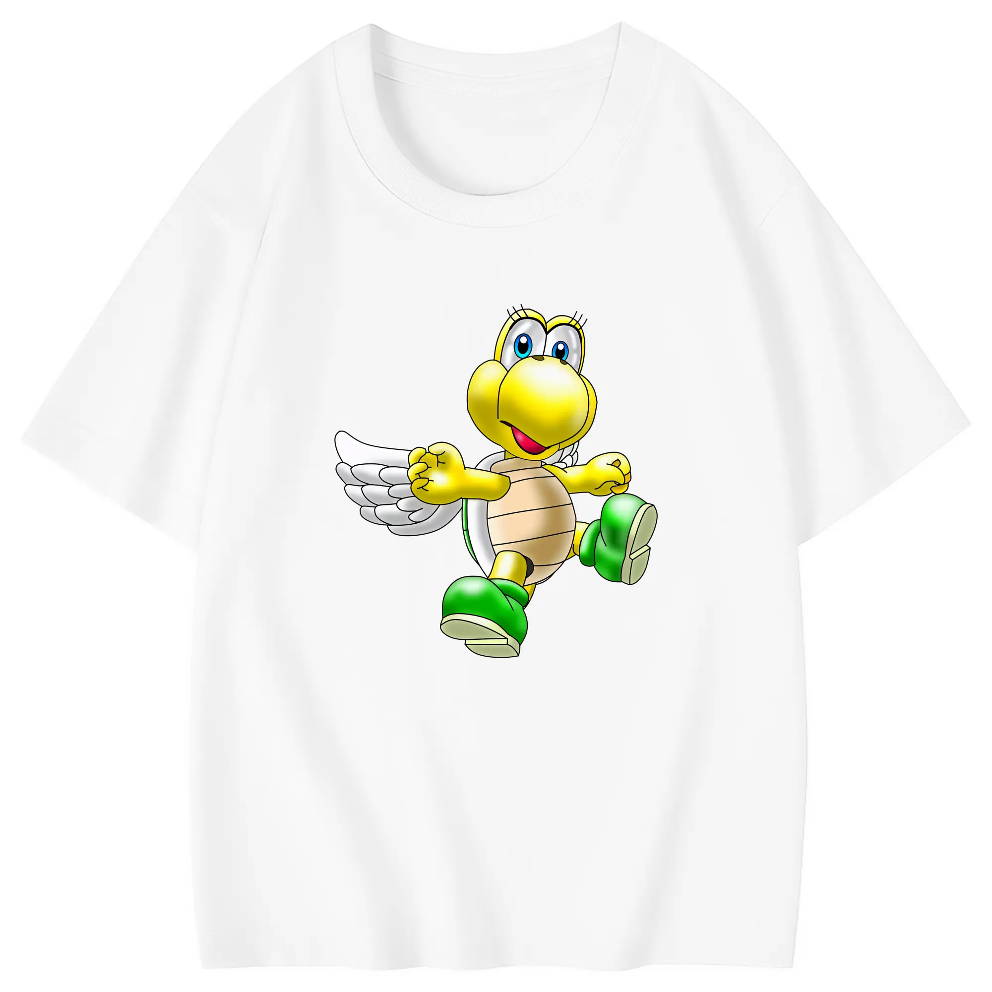 マリオ グッズ パタパタ - 綿100％ キッズTシャツ ・ フロントプリント ・ 快適 通気性 ・ スポーツ カジュアル 散歩用