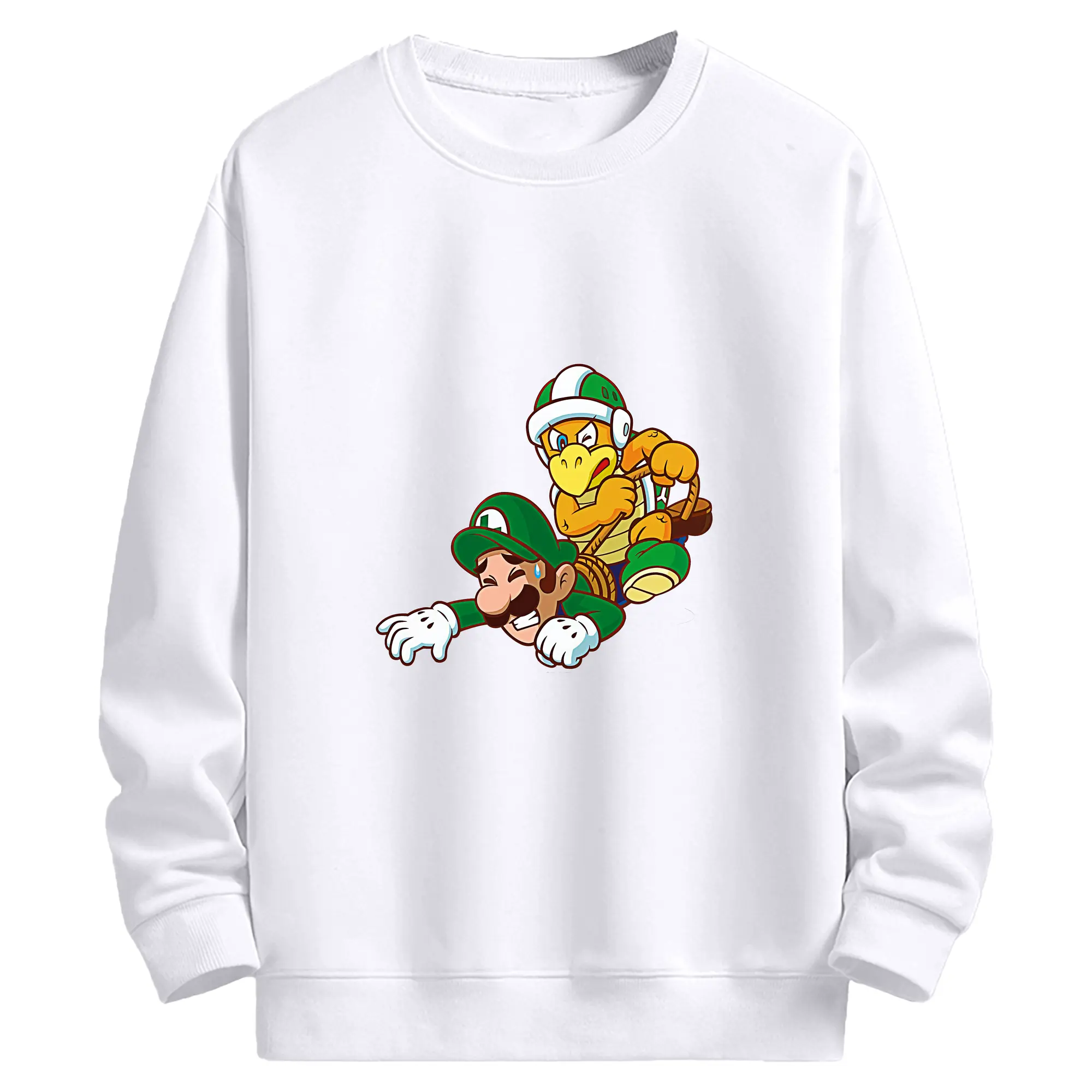 マリオ グッズ パタパタ - 高品質 クルーネック スウェット ・ コットン59％ ポリエステル41％ ・ ユニセックス 長袖 トレーナー ・ カジュアル デイリー スポーツ 散歩用