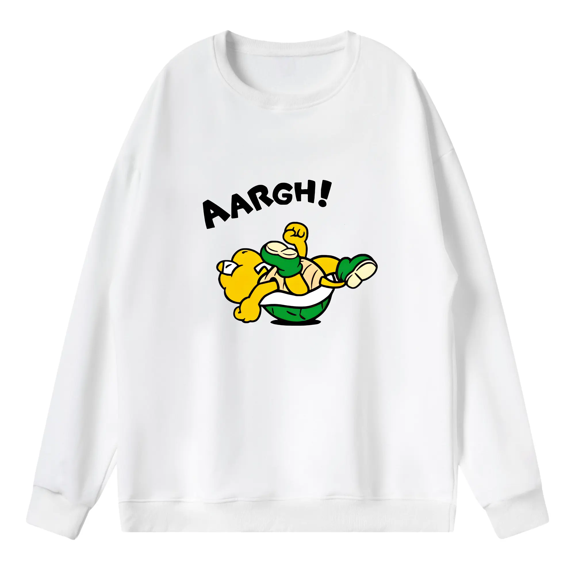 マリオ グッズ パタパタ - 薄手 クルーネック スウェット 裏毛260g · ポリエステル 春秋向け カジュアル 男女兼用 · トレーナー デイリー スポーツ 散歩に最適