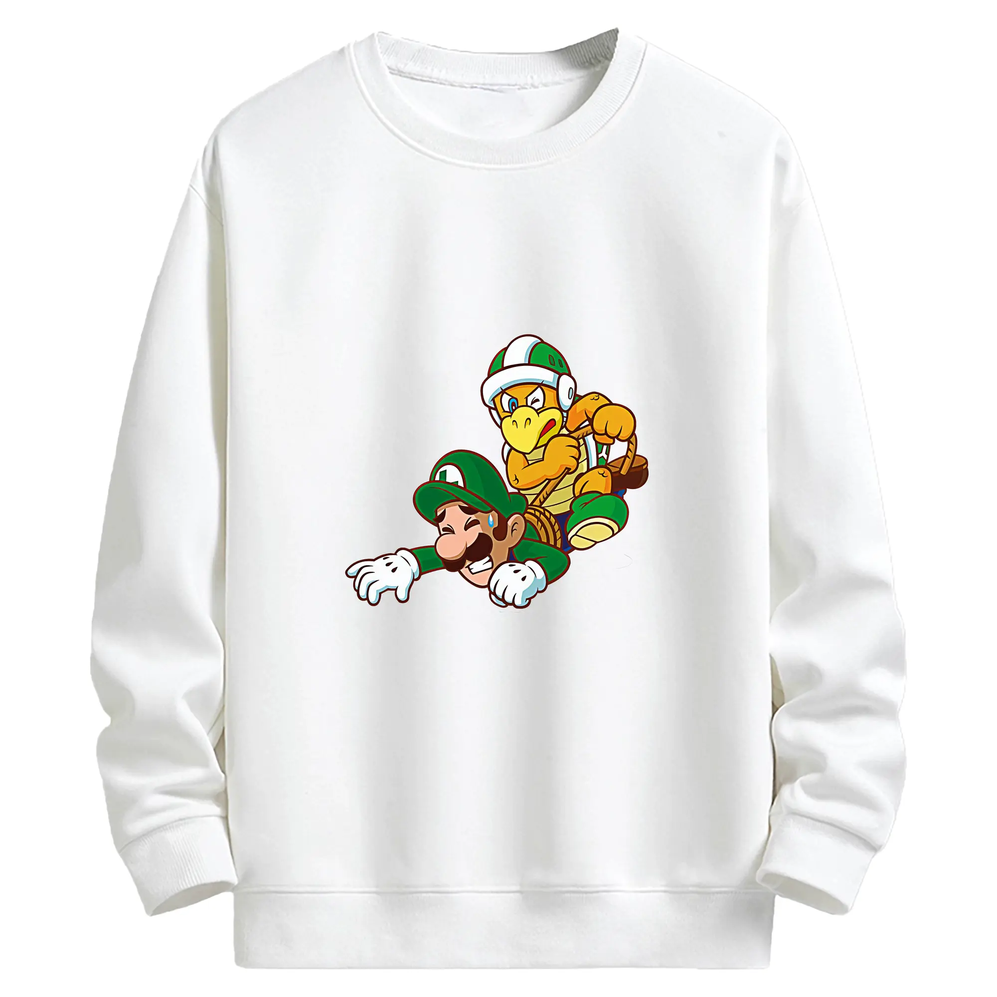 マリオ グッズ パタパタ - キッズ クルーネックスウェットシャツ ・ フロントプリント ・ 綿80％ ポリエステル20％ ・ 快適 通学 スポーツ 日常使い お散歩用