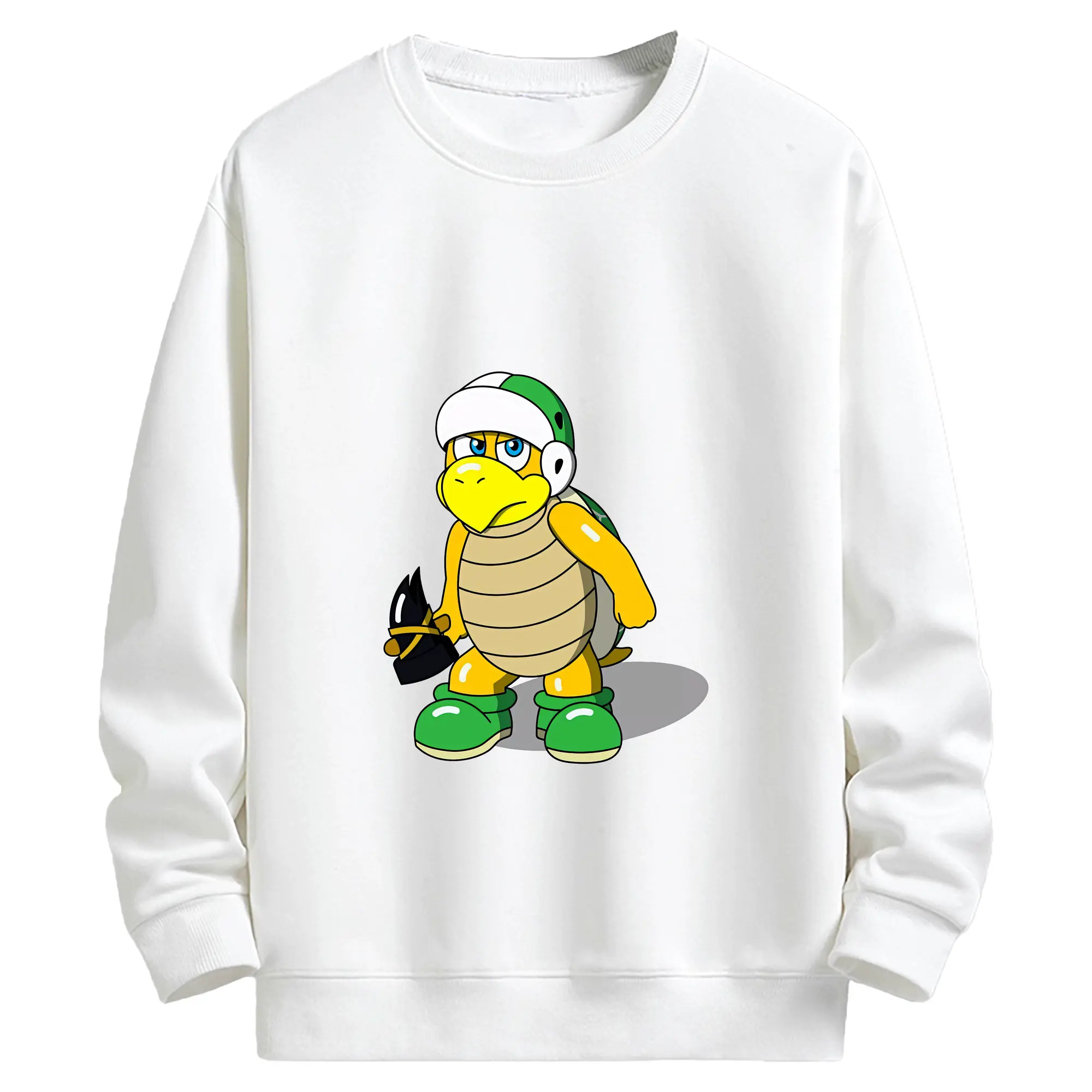 マリオ グッズ パタパタ - キッズ クルーネックスウェットシャツ ・ フロントプリント ・ 綿80％ ポリエステル20％ ・ 快適 通学 スポーツ 日常使い お散歩用