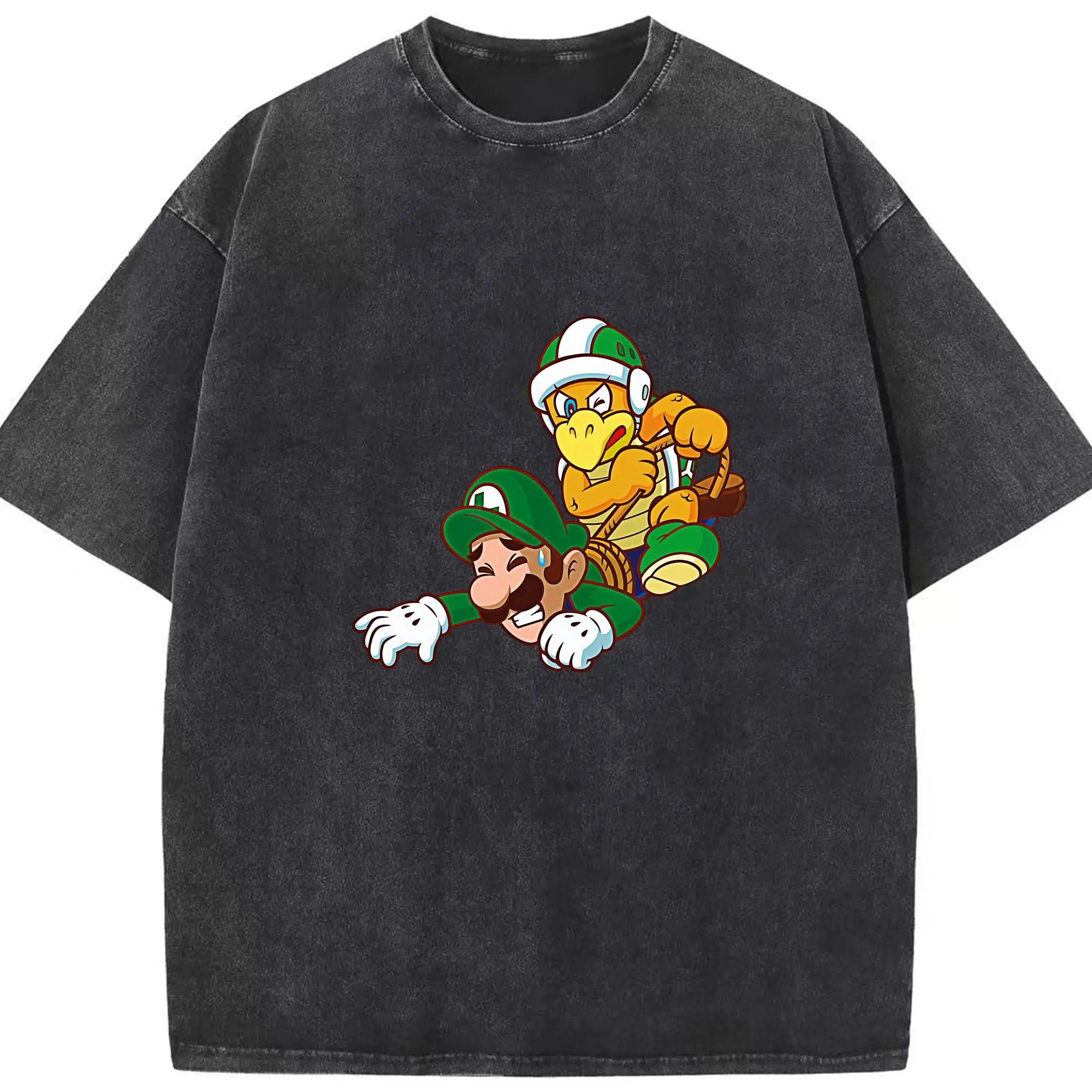 マリオ グッズ パタパタ - 綿100％ ヴィンテージ風 半袖Tシャツ ・ フロントプリント ・ 柔らか肌触り ・ 通気性 快適 ・ スポーツ カジュアル 外出用