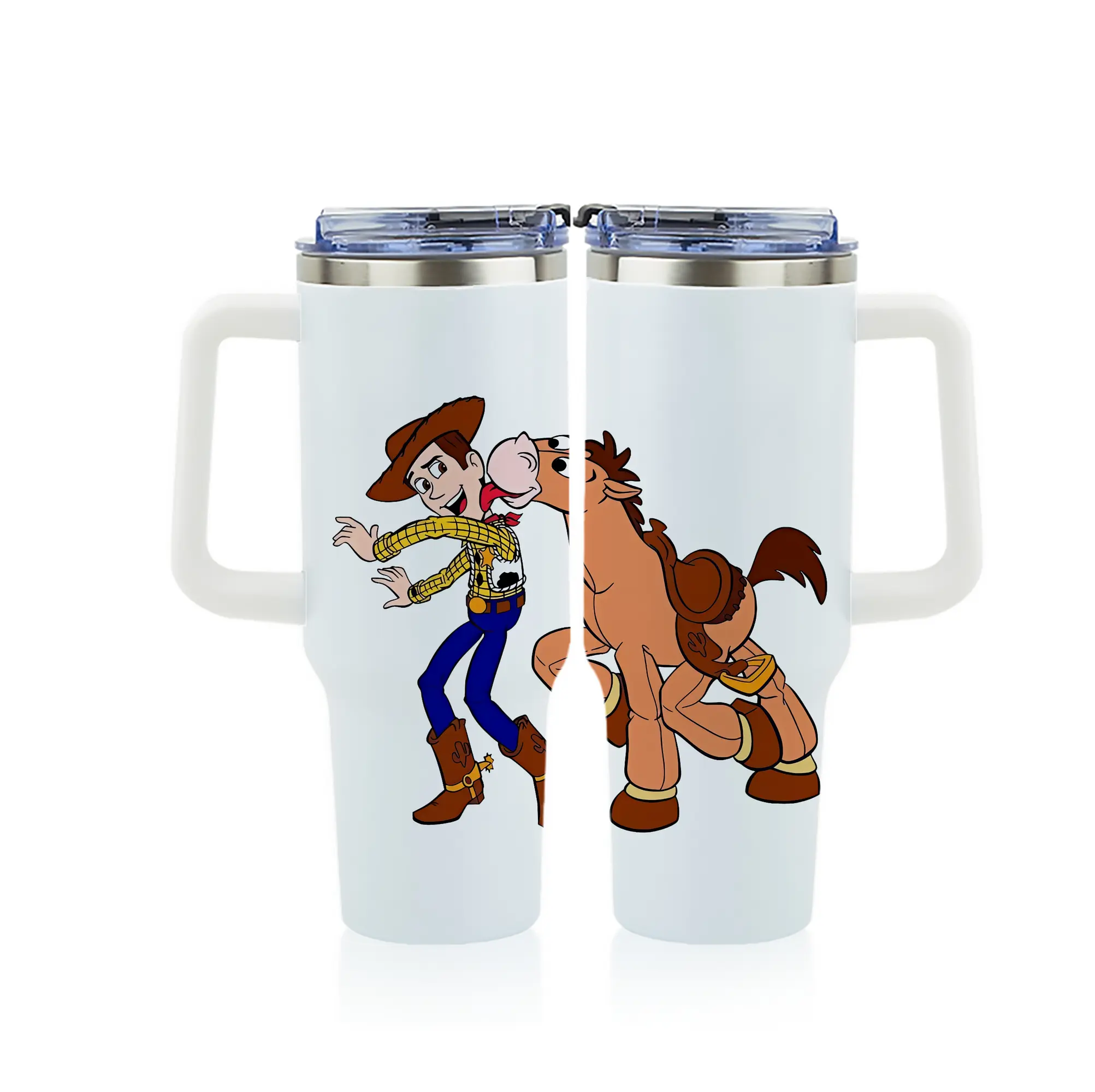 トイ・ストーリー グッズ ウッディ - 1200mL フルプリント車用タンブラー ・ 304ステンレス 内側 ・ 201ステンレス 外側 ・ 保温 保冷 ・ 通勤 ドライブ アウトドア用