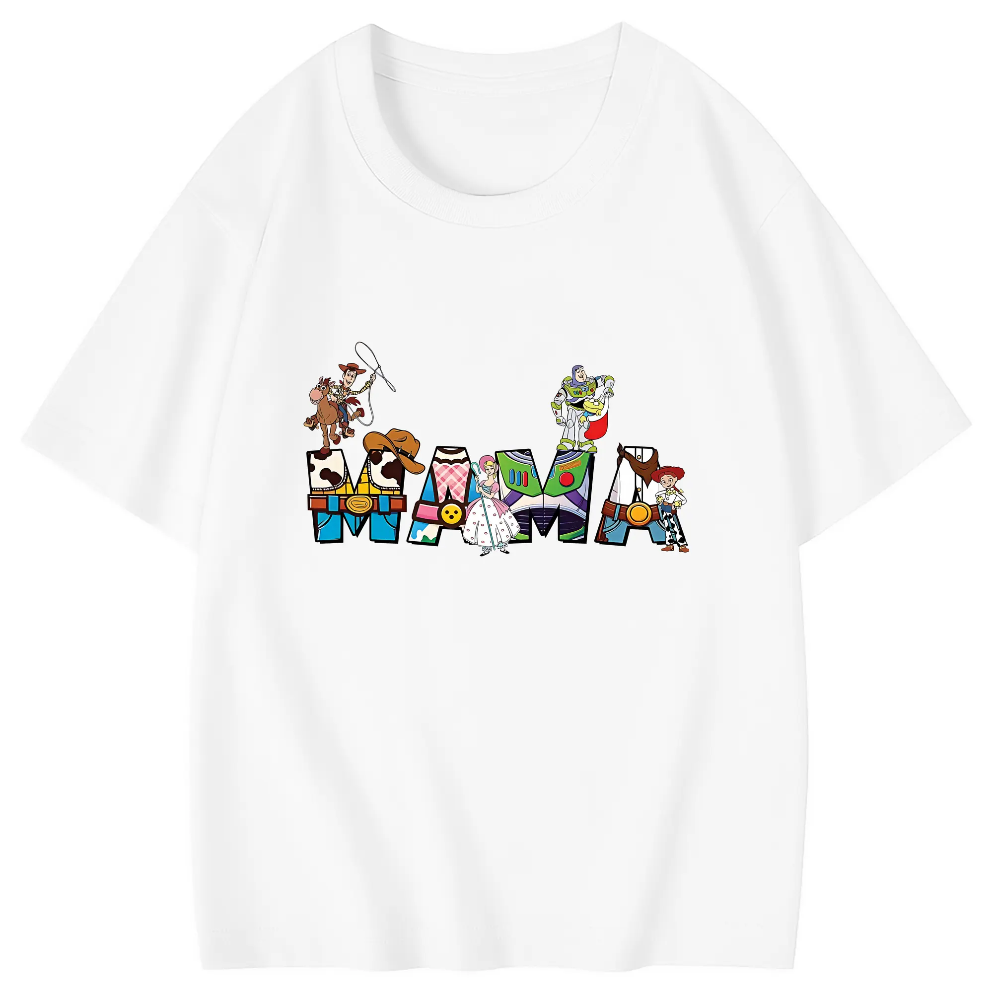 トイ・ストーリー グッズ ウッディ - 綿100％ キッズTシャツ ・ フロントプリント ・ 快適 通気性 ・ スポーツ カジュアル 散歩用