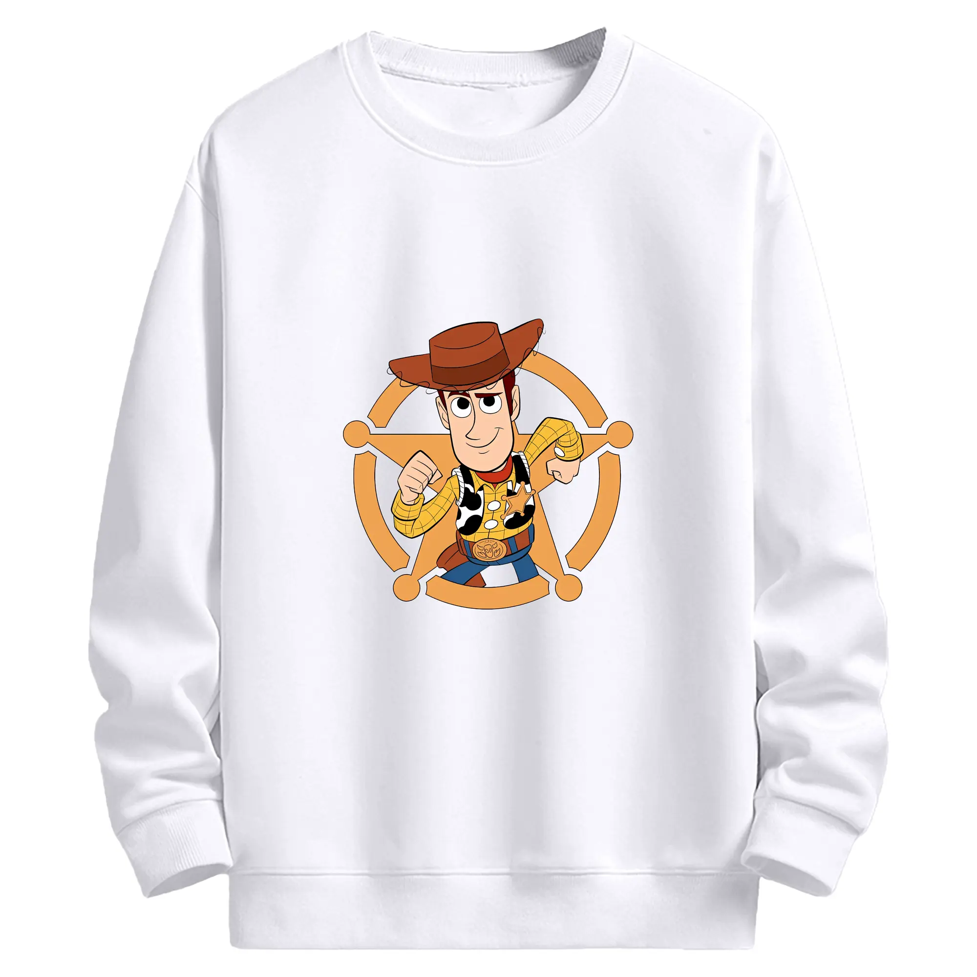 トイ・ストーリー グッズ ウッディ - 高品質 クルーネック スウェット ・ コットン59％ ポリエステル41％ ・ ユニセックス 長袖 トレーナー ・ カジュアル デイリー スポーツ 散歩用