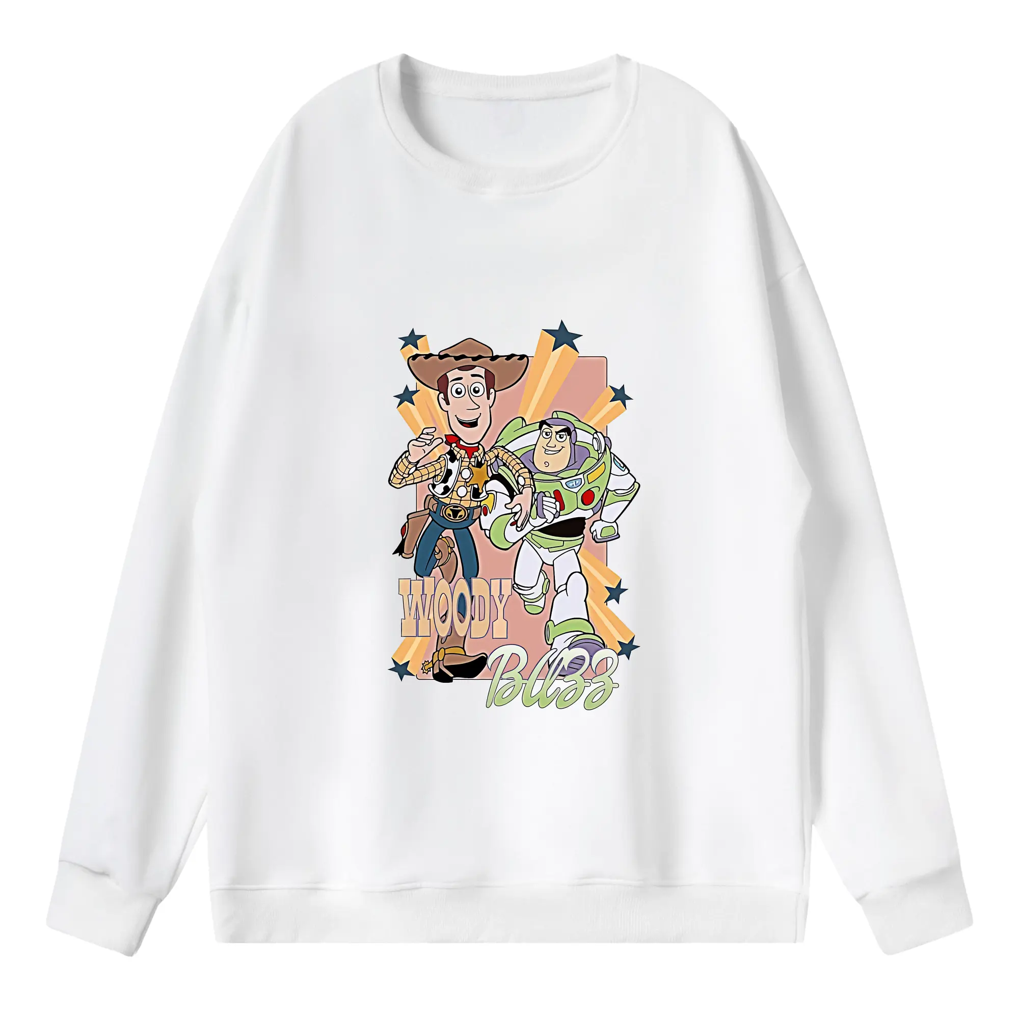トイ・ストーリー グッズ ウッディ - 薄手 クルーネック スウェット 裏毛260g · ポリエステル 春秋向け カジュアル 男女兼用 · トレーナー デイリー スポーツ 散歩に最適