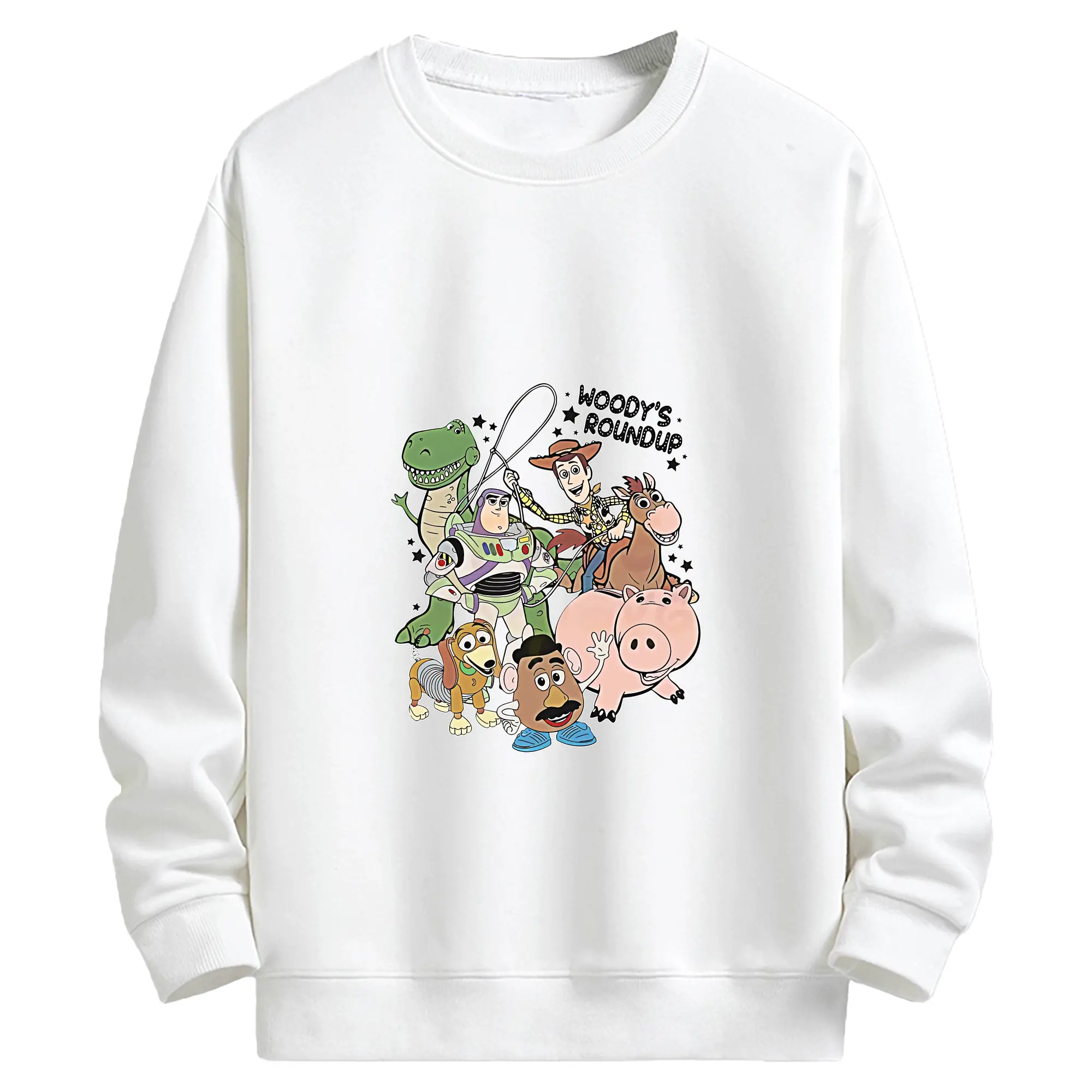 トイ・ストーリー グッズ ウッディ - キッズ クルーネックスウェットシャツ ・ フロントプリント ・ 綿80％ ポリエステル20％ ・ 快適 通学 スポーツ 日常使い お散歩用