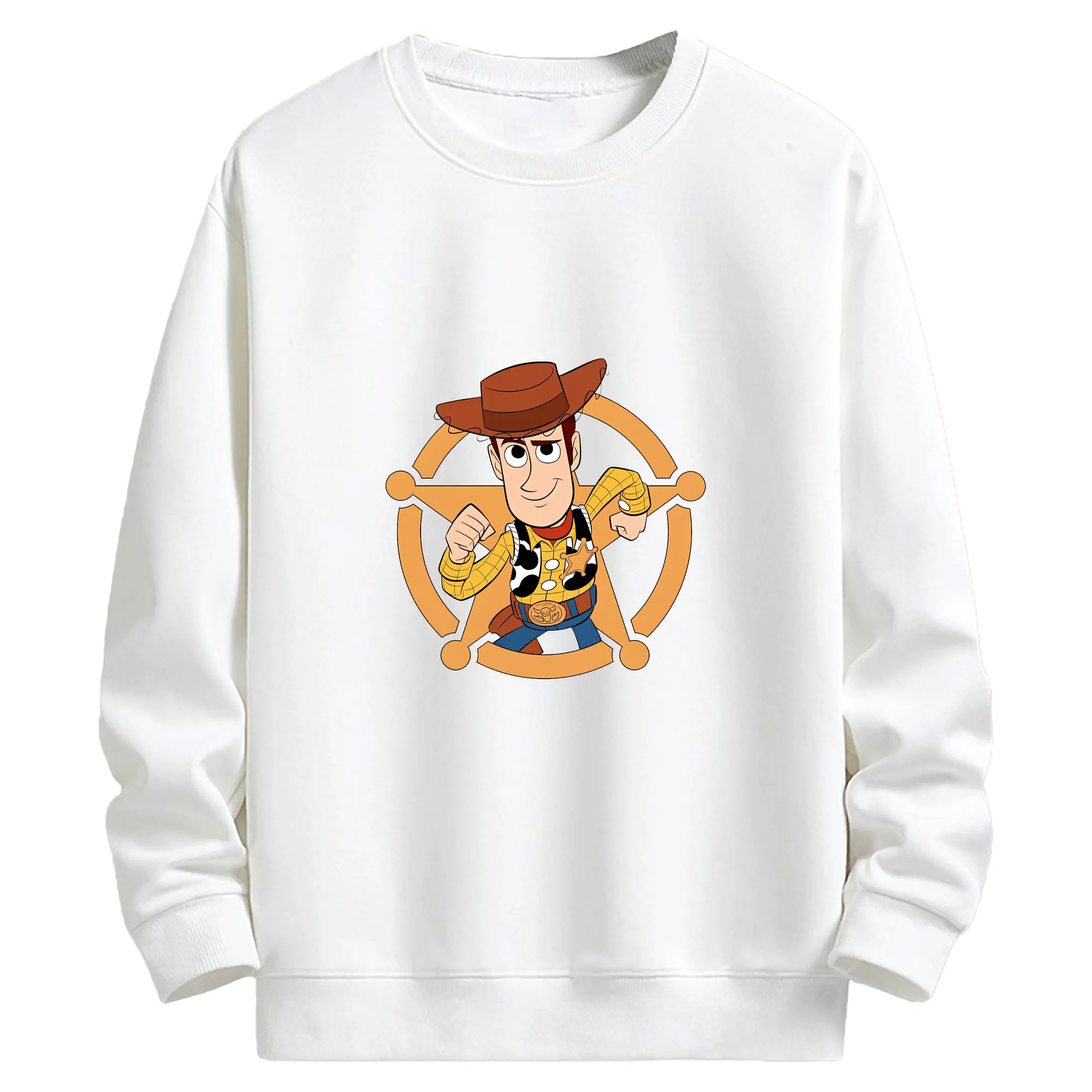 トイ・ストーリー グッズ ウッディ - キッズ クルーネックスウェットシャツ ・ フロントプリント ・ 綿80％ ポリエステル20％ ・ 快適 通学 スポーツ 日常使い お散歩用