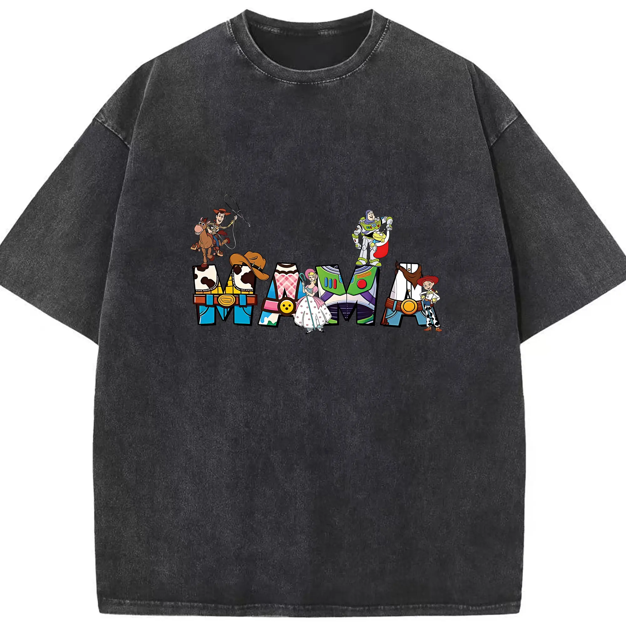 トイ・ストーリー グッズ ウッディ - 綿100％ ヴィンテージ風 半袖Tシャツ ・ フロントプリント ・ 柔らか肌触り ・ 通気性 快適 ・ スポーツ カジュアル 外出用