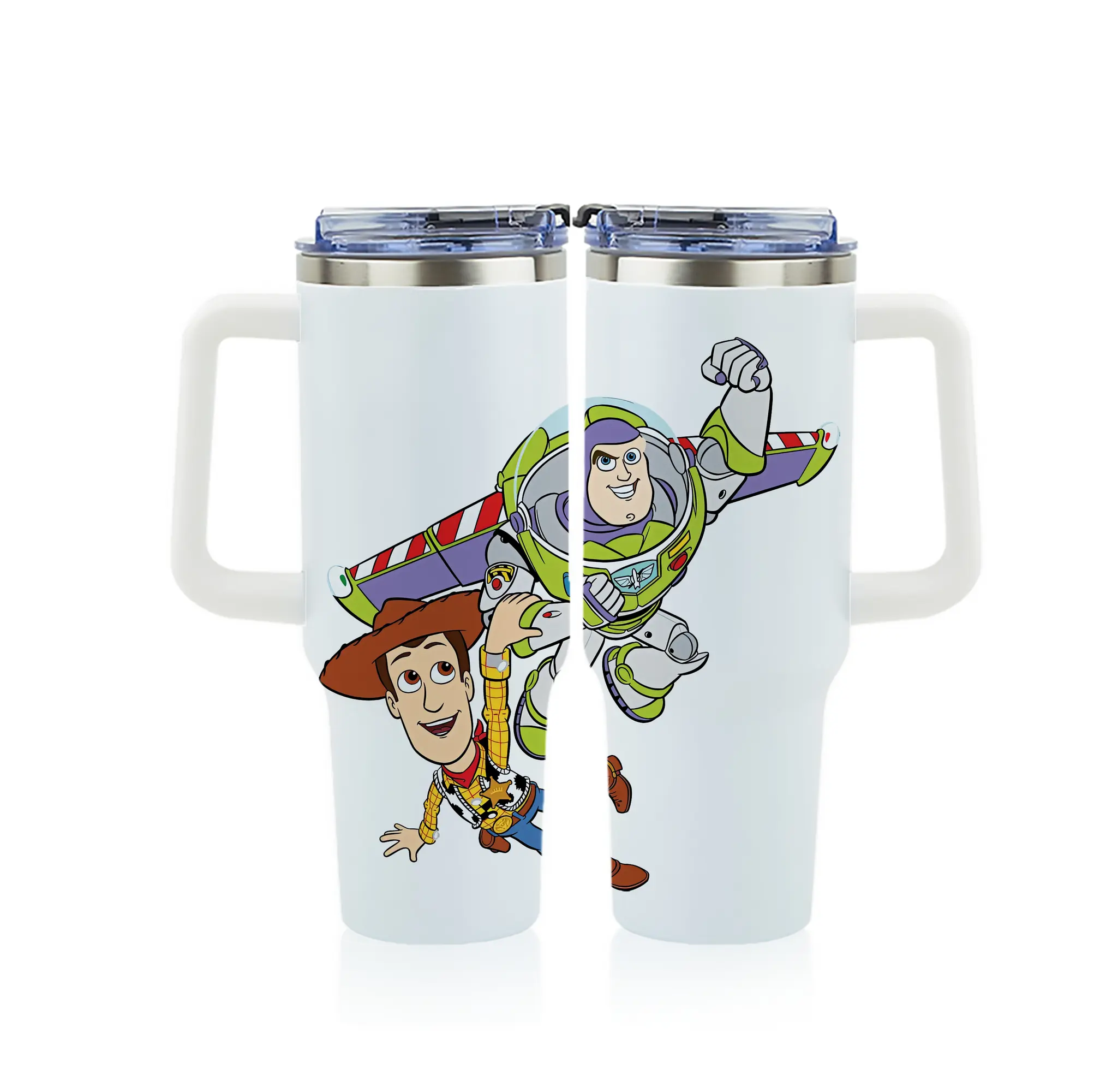 トイ・ストーリー グッズ バズ・ライトイヤー - 1200mL フルプリント車用タンブラー ・ 304ステンレス 内側 ・ 201ステンレス 外側 ・ 保温 保冷 ・ 通勤 ドライブ アウトドア用