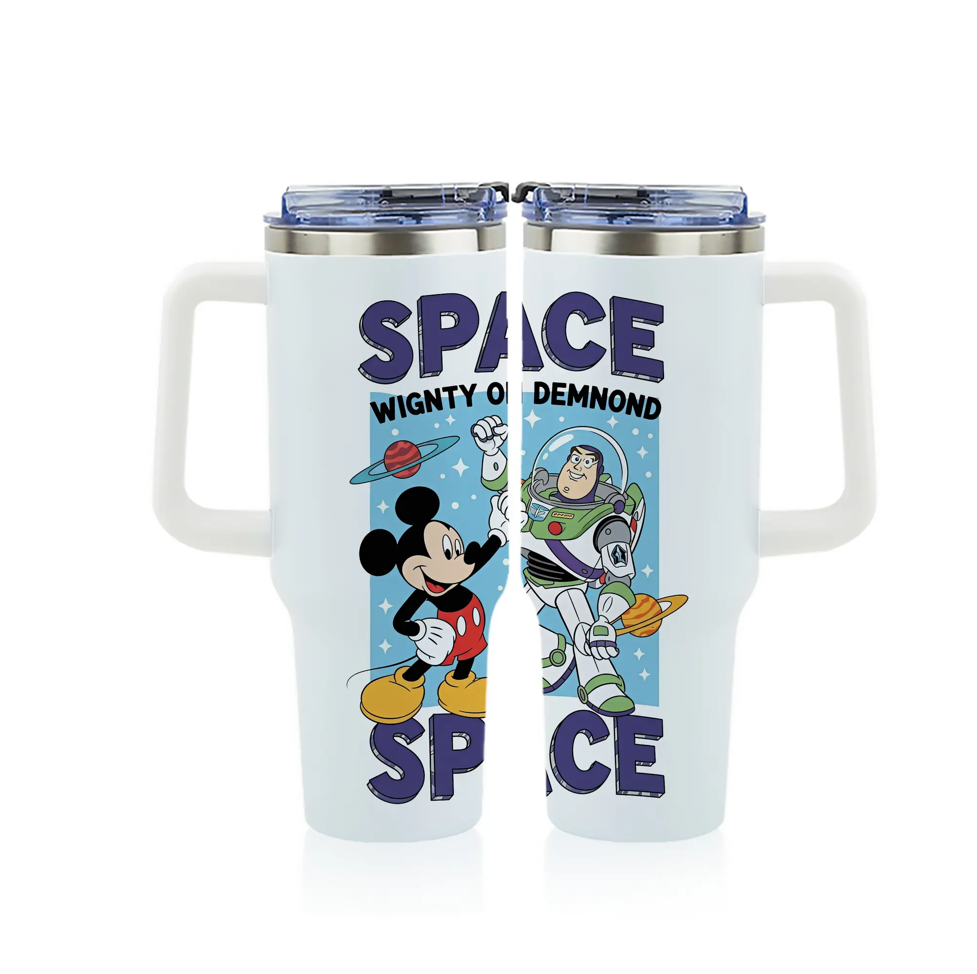 トイ・ストーリー グッズ バズ・ライトイヤー - 1200mL フルプリント車用タンブラー ・ 304ステンレス 内側 ・ 201ステンレス 外側 ・ 保温 保冷 ・ 通勤 ドライブ アウトドア用