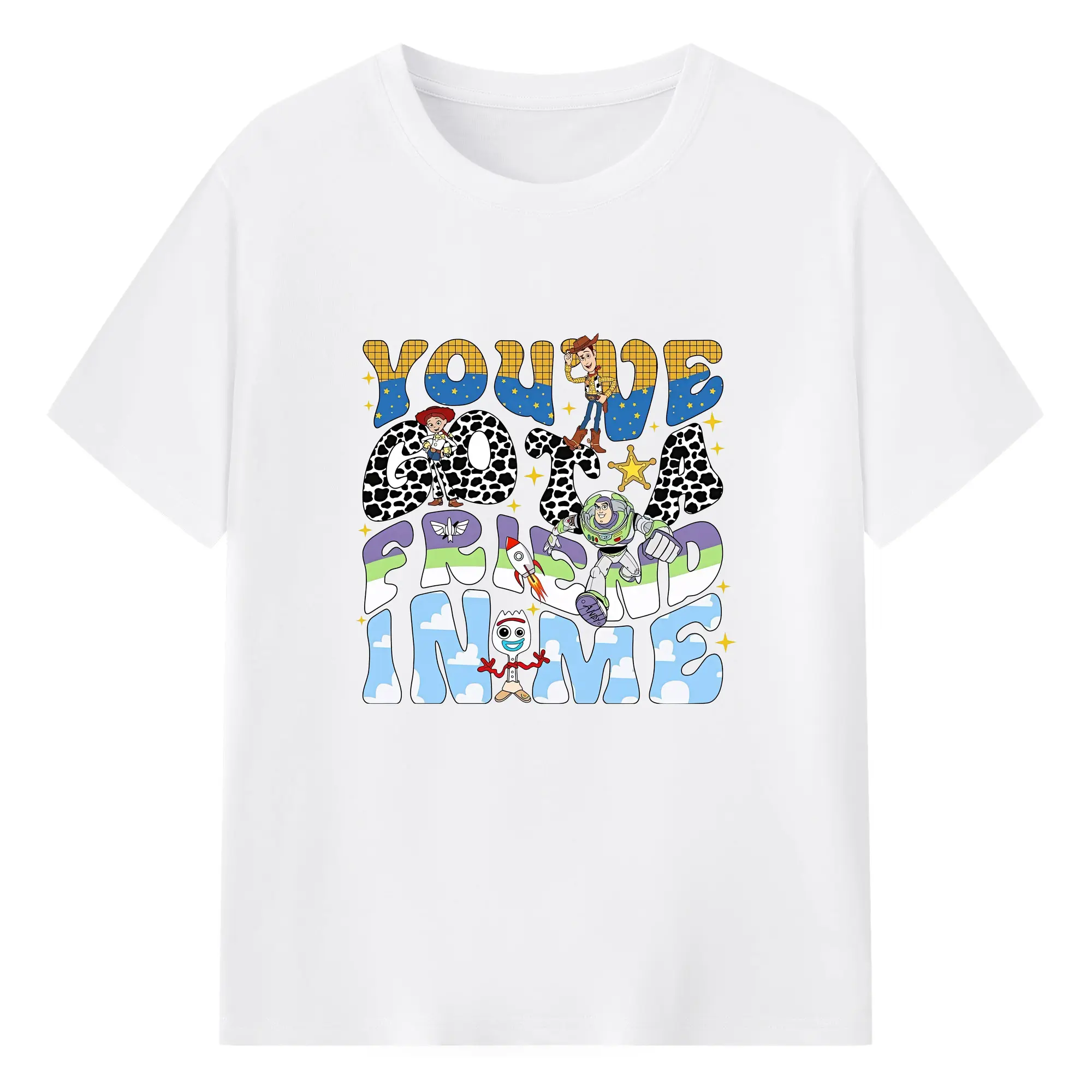 トイ・ストーリー グッズ バズ・ライトイヤー - 綿100％ 半袖Tシャツ ・ フロントプリント ・ 快適 通気性 ・ 日常使い 散歩 スポーツ用