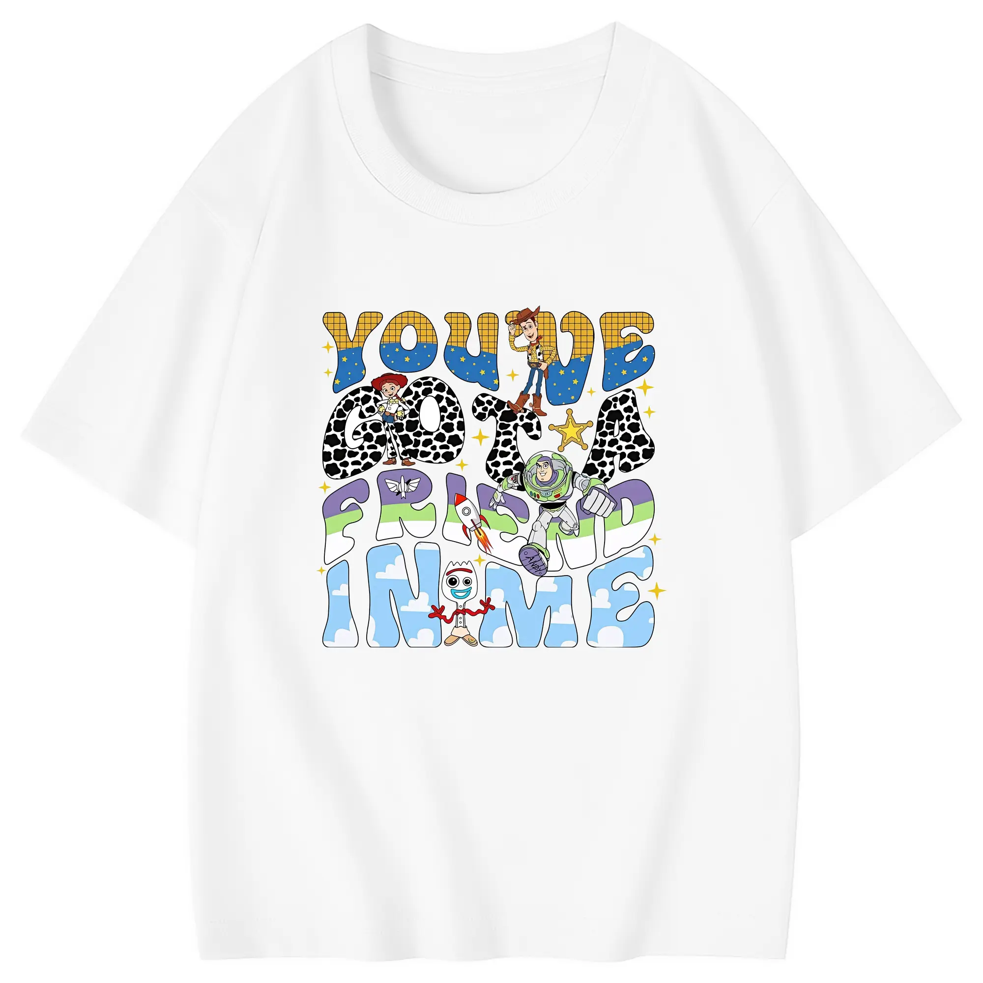 トイ・ストーリー グッズ バズ・ライトイヤー - 綿100％ キッズTシャツ ・ フロントプリント ・ 快適 通気性 ・ スポーツ カジュアル 散歩用