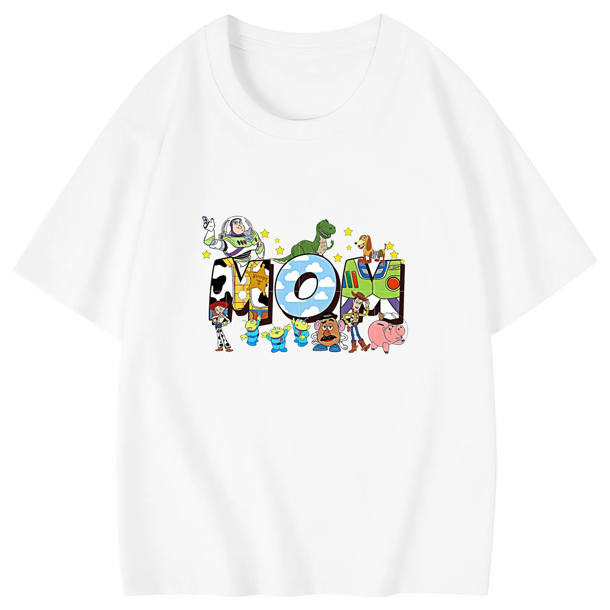 トイ・ストーリー グッズ バズ・ライトイヤー - 綿100％ キッズTシャツ ・ フロントプリント ・ 快適 通気性 ・ スポーツ カジュアル 散歩用