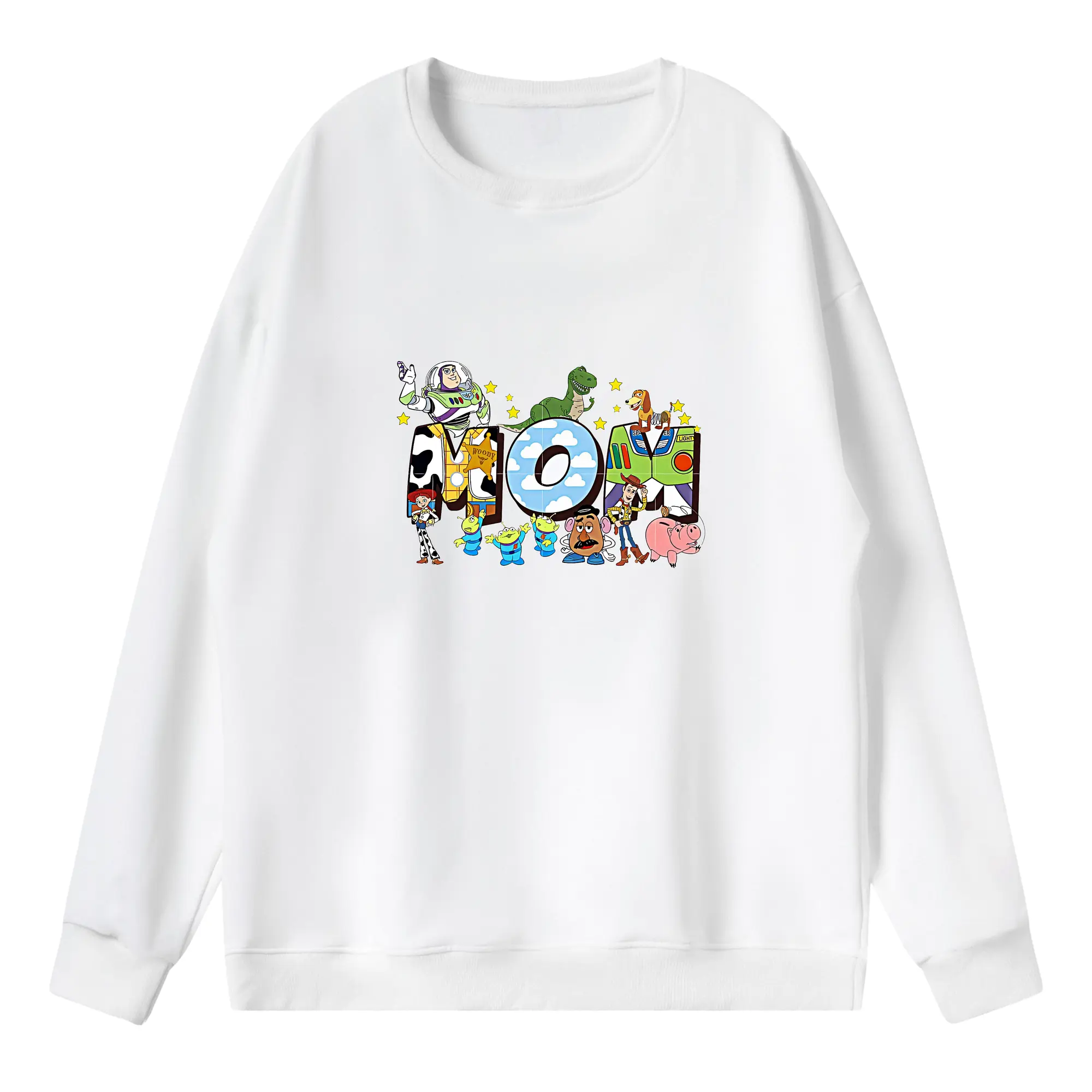 トイ・ストーリー グッズ バズ・ライトイヤー - 薄手 クルーネック スウェット 裏毛260g · ポリエステル 春秋向け カジュアル 男女兼用 · トレーナー デイリー スポーツ 散歩に最適