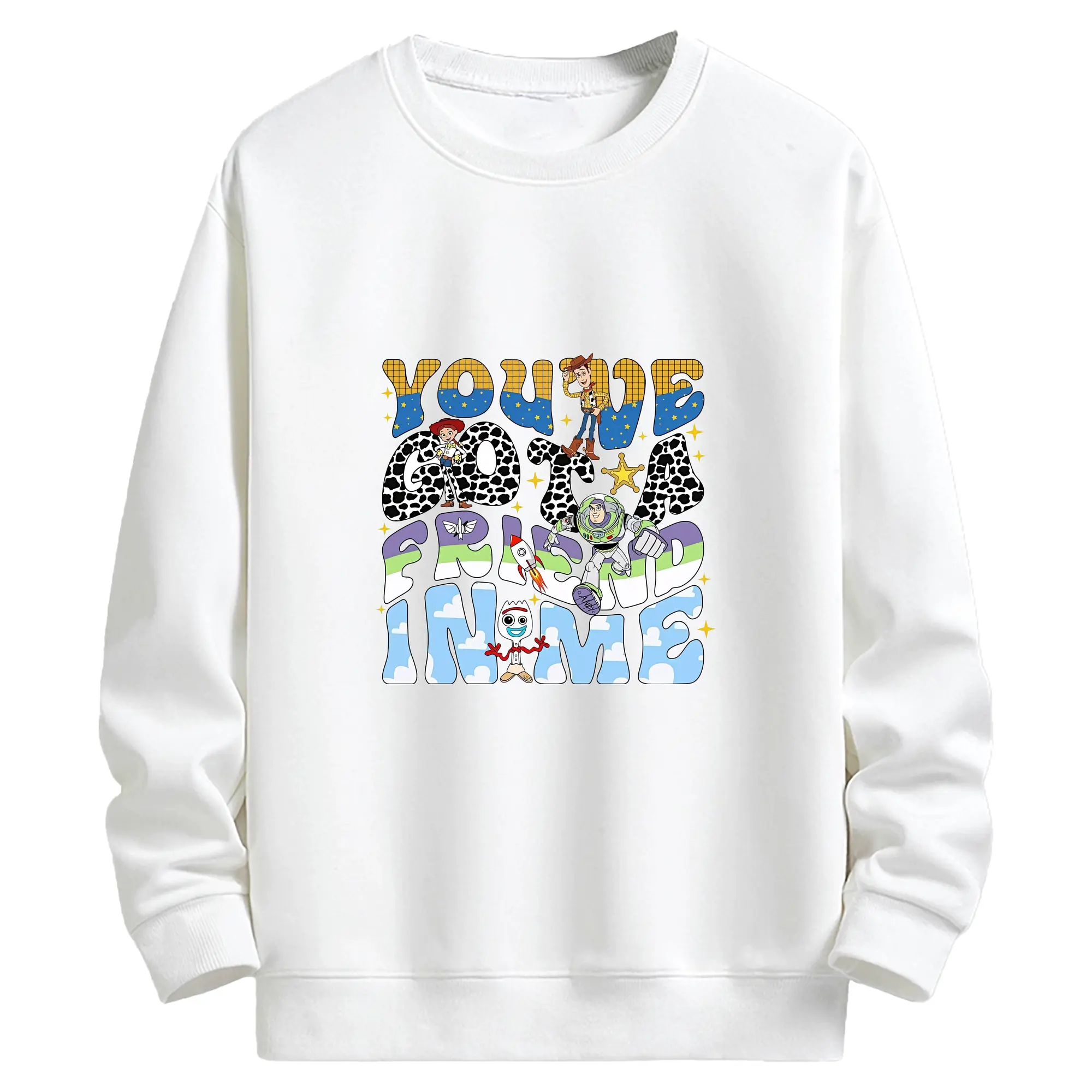 トイ・ストーリー グッズ バズ・ライトイヤー - キッズ クルーネックスウェットシャツ ・ フロントプリント ・ 綿80％ ポリエステル20％ ・ 快適 通学 スポーツ 日常使い お散歩用