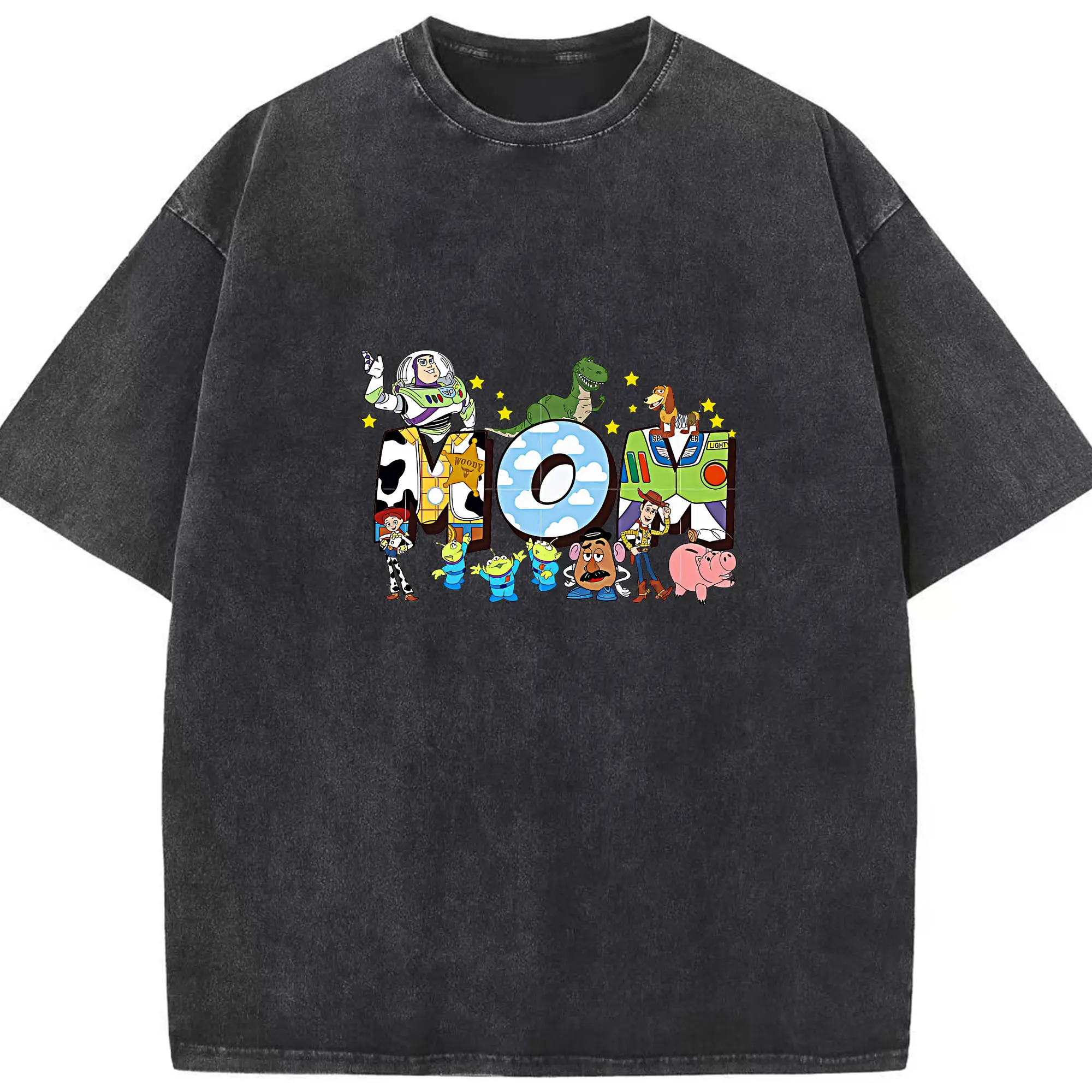 トイ・ストーリー グッズ バズ・ライトイヤー - 綿100％ ヴィンテージ風 半袖Tシャツ ・ フロントプリント ・ 柔らか肌触り ・ 通気性 快適 ・ スポーツ カジュアル 外出用