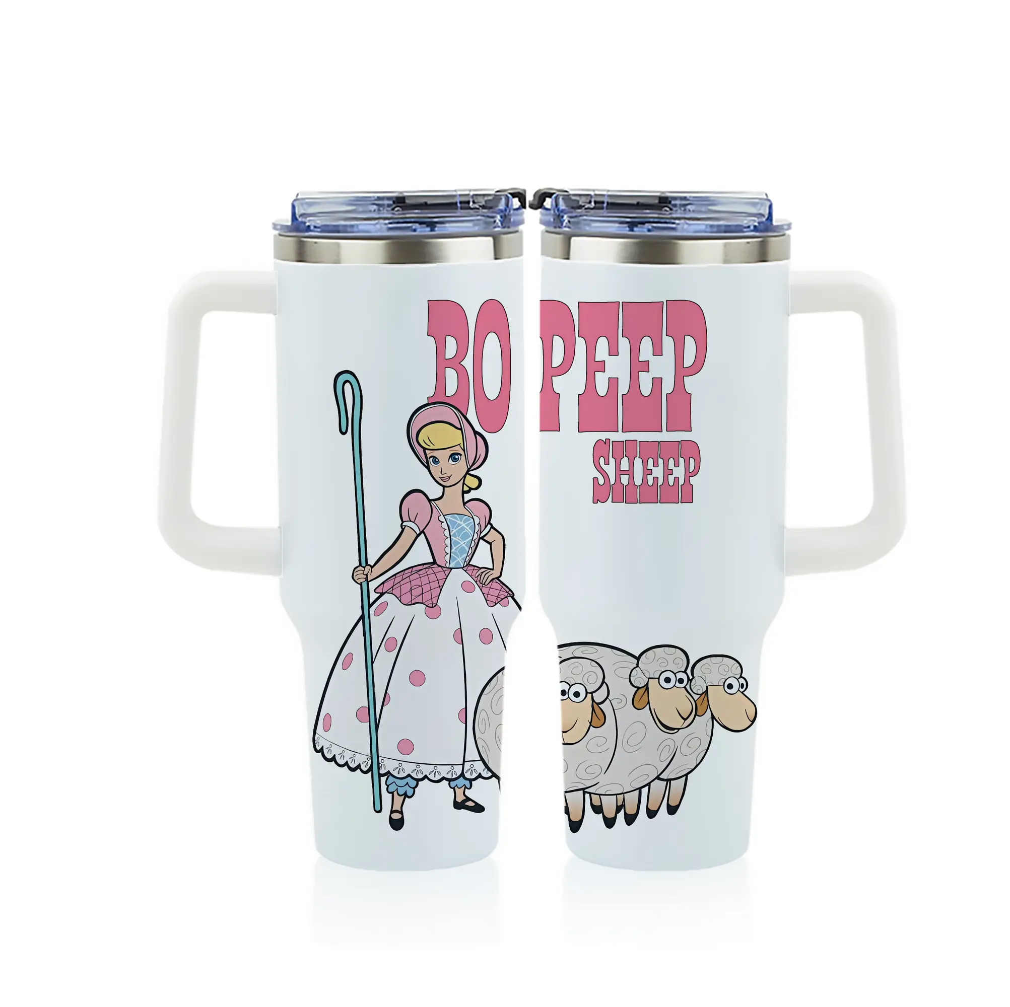 トイ・ストーリー グッズ ボー・ピープ - 1200mL フルプリント車用タンブラー ・ 304ステンレス 内側 ・ 201ステンレス 外側 ・ 保温 保冷 ・ 通勤 ドライブ アウトドア用