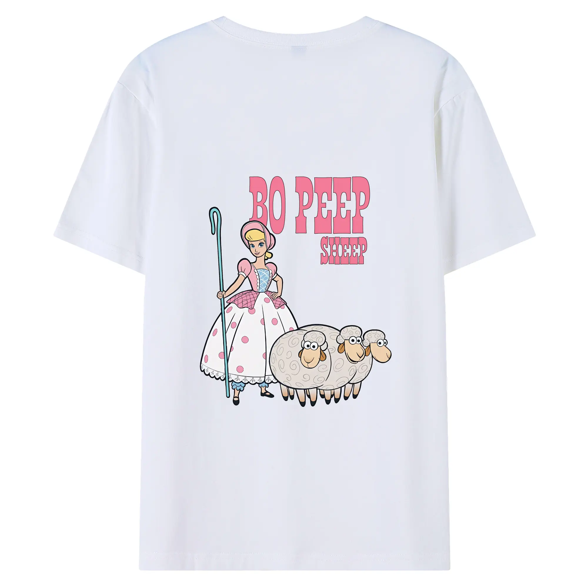 トイ・ストーリー グッズ ボー・ピープ - 綿100％ 半袖Tシャツ ・ バックプリント ・ 快適 通気性 ・ 日常使い 散歩 スポーツ用