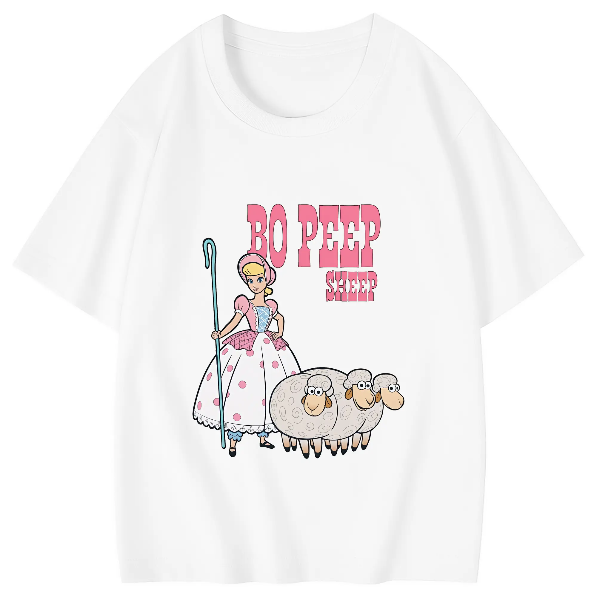 トイ・ストーリー グッズ ボー・ピープ - 綿100％ キッズTシャツ ・ フロントプリント ・ 快適 通気性 ・ スポーツ カジュアル 散歩用