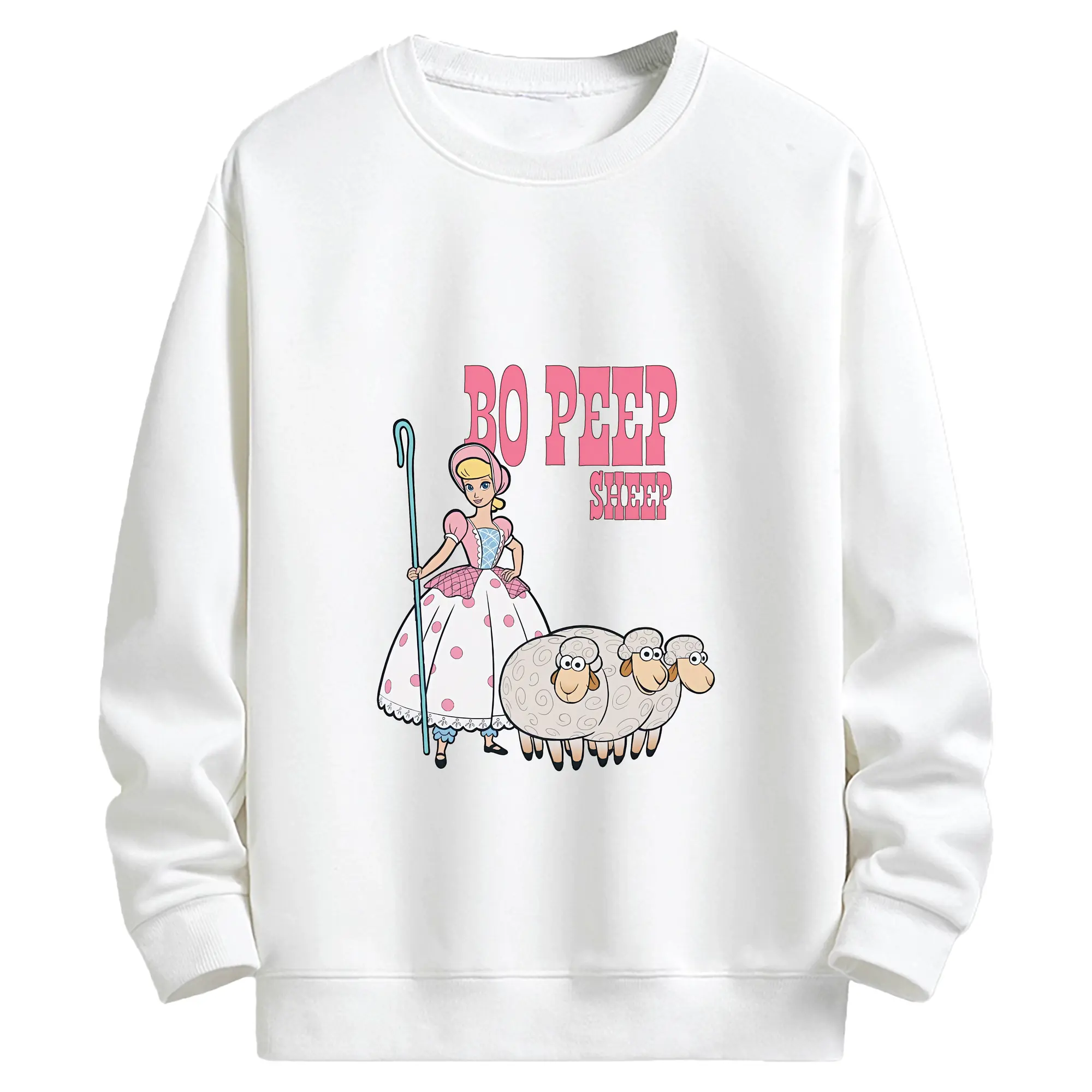 トイ・ストーリー グッズ ボー・ピープ - キッズ クルーネックスウェットシャツ ・ フロントプリント ・ 綿80％ ポリエステル20％ ・ 快適 通学 スポーツ 日常使い お散歩用