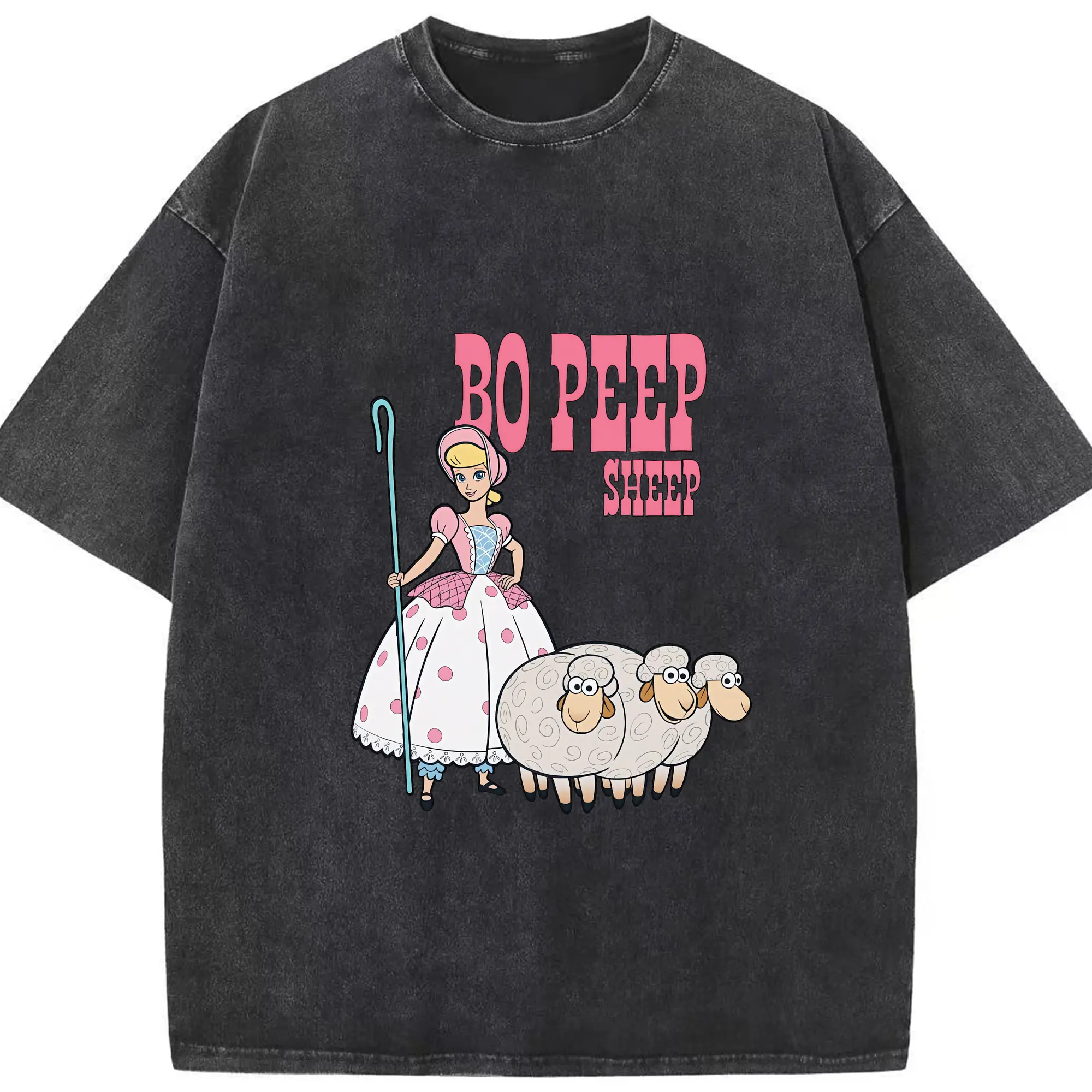 トイ・ストーリー グッズ ボー・ピープ - 綿100％ ヴィンテージ風 半袖Tシャツ ・ フロントプリント ・ 柔らか肌触り ・ 通気性 快適 ・ スポーツ カジュアル 外出用