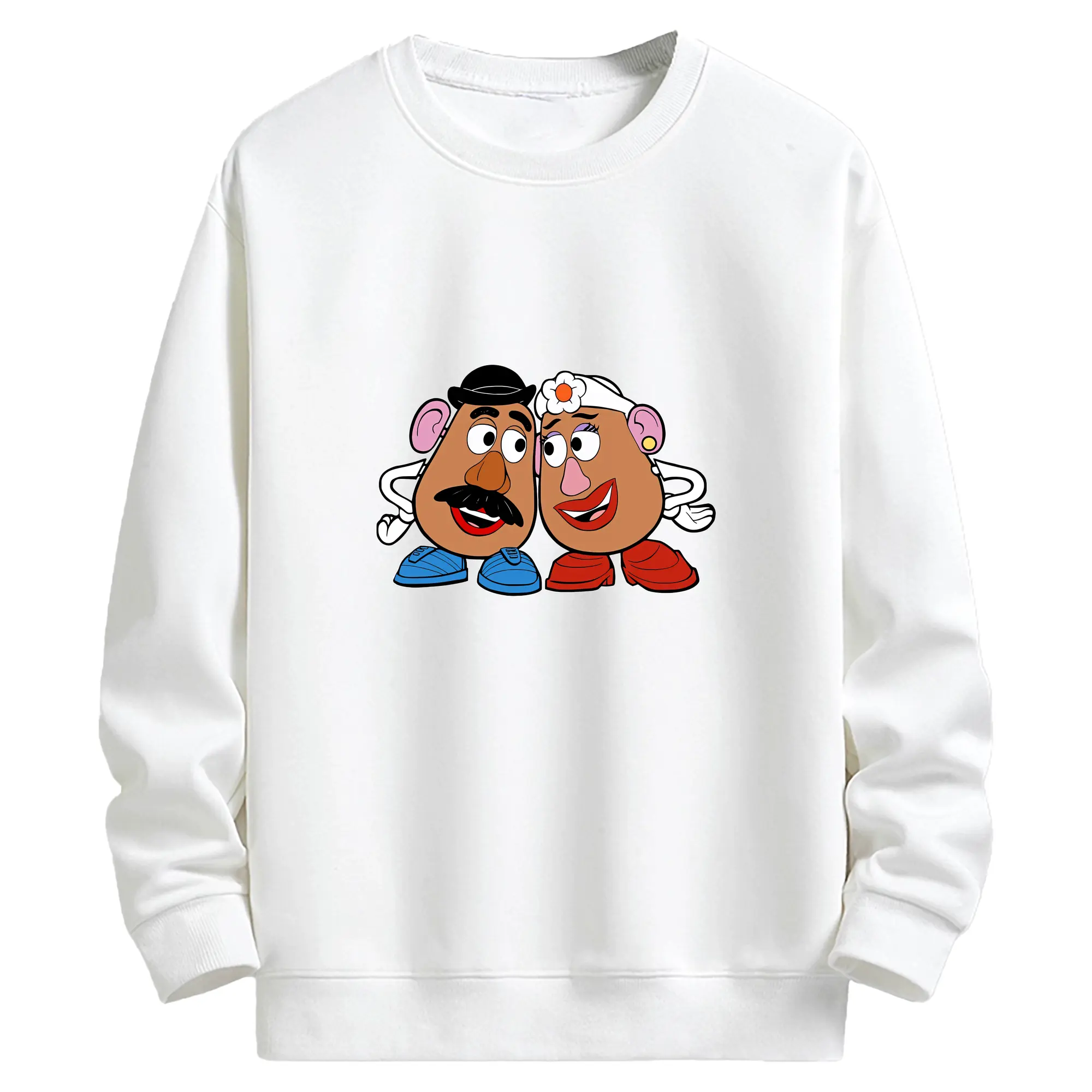 トイ・ストーリー グッズ ミセス・ポテトヘッド - キッズ クルーネックスウェットシャツ ・ フロントプリント ・ 綿80％ ポリエステル20％ ・ 快適 通学 スポーツ 日常使い お散歩用