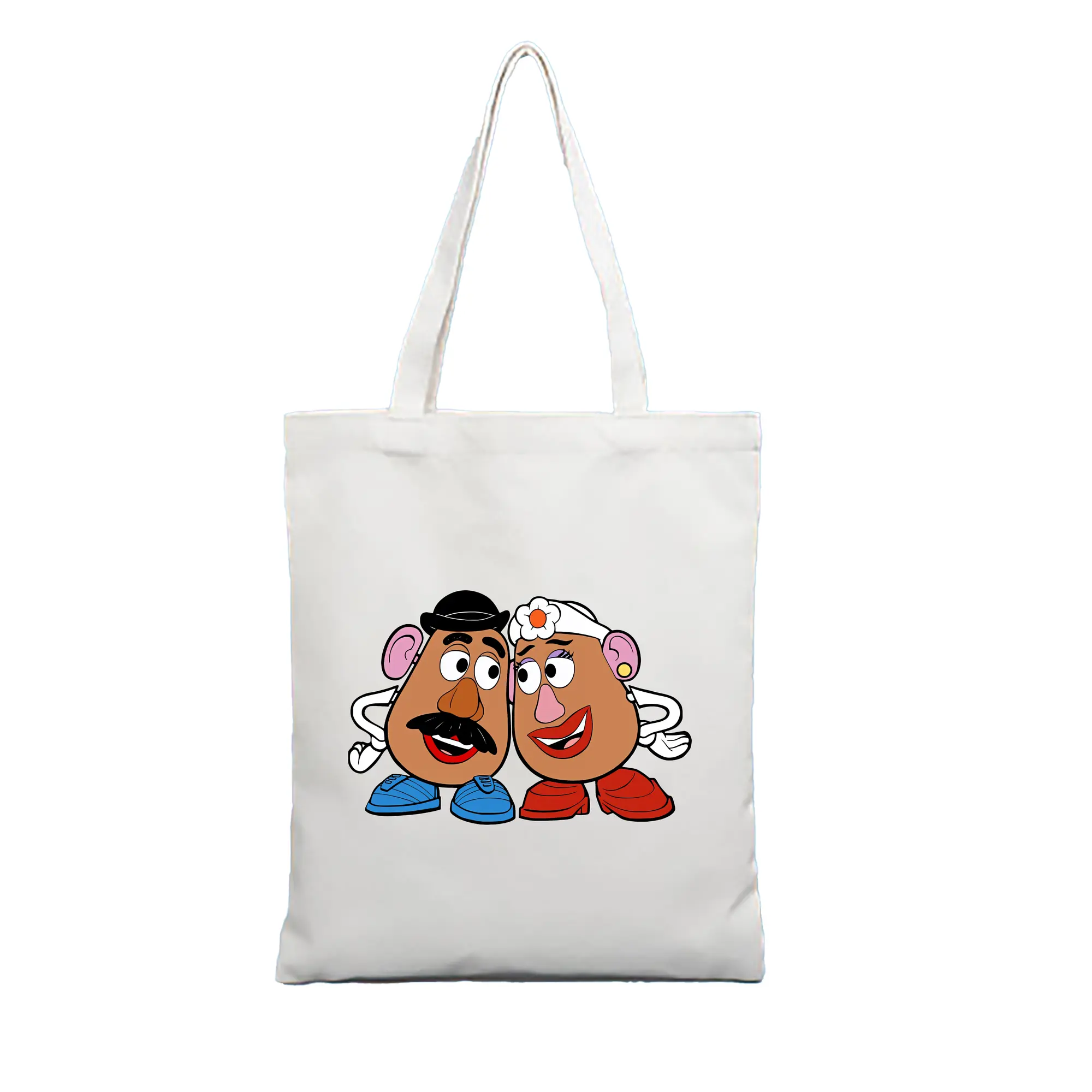 トイ・ストーリー グッズ ミセス・ポテトヘッド - 縦型キャンバス手提げバッグ（トートバッグ） ・ キャンバス素材 ・ ショッピング用 ・ 軽量 丈夫 お手入れ簡単