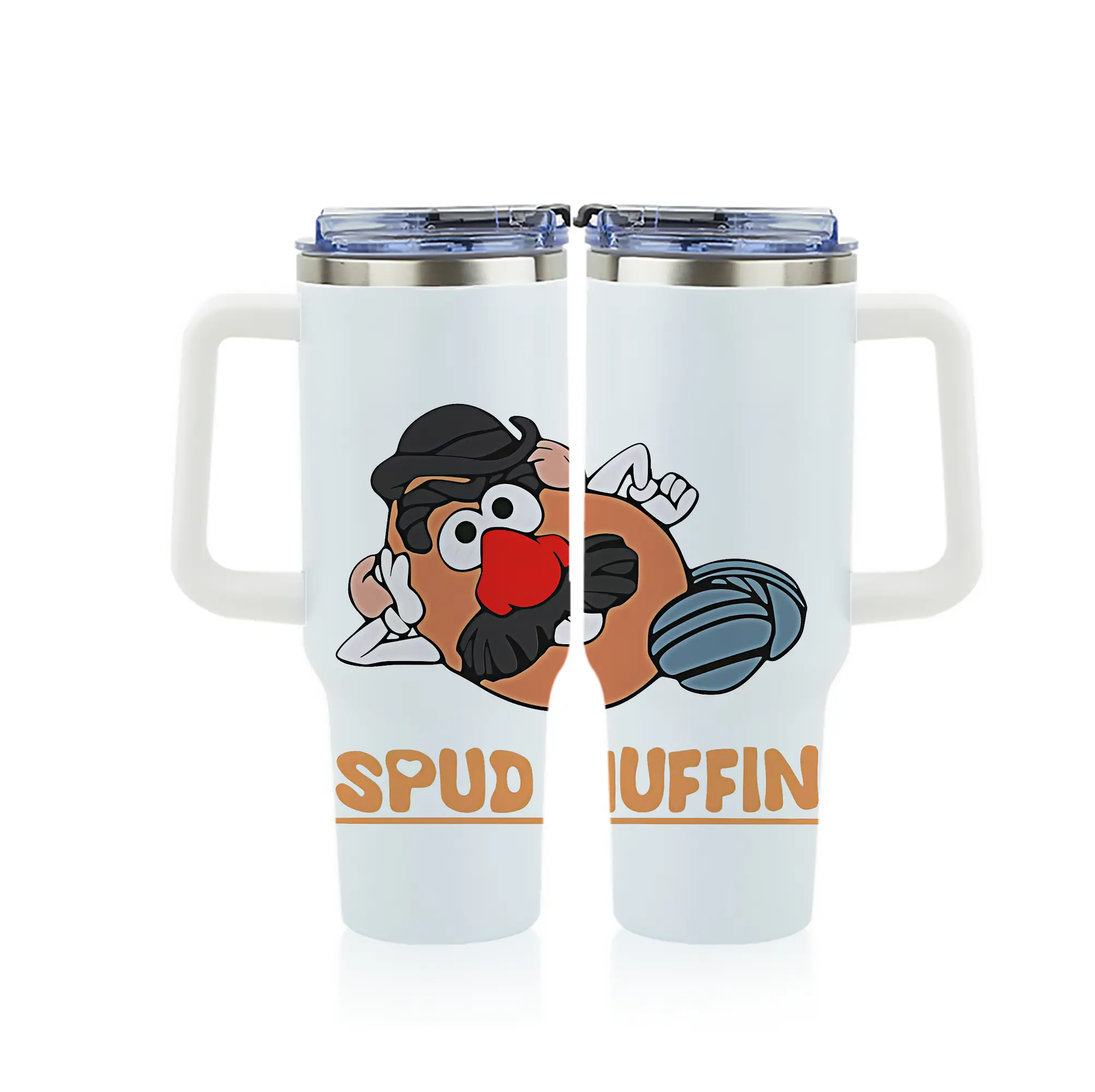 トイ・ストーリー グッズ ミスター・ポテトヘッド - 1200mL フルプリント車用タンブラー ・ 304ステンレス 内側 ・ 201ステンレス 外側 ・ 保温 保冷 ・ 通勤 ドライブ アウトドア用