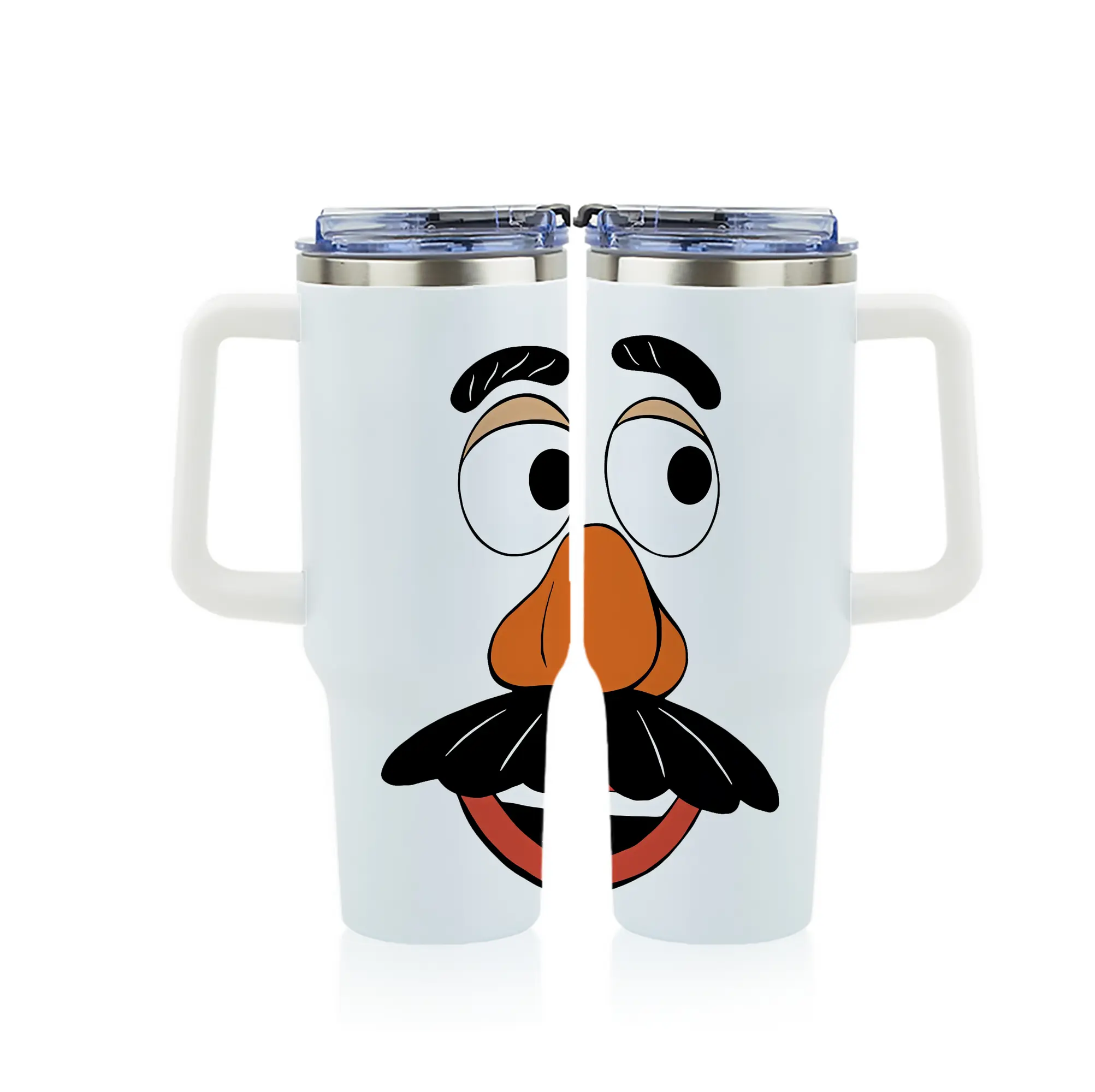 トイ・ストーリー グッズ ミスター・ポテトヘッド - 1200mL フルプリント車用タンブラー ・ 304ステンレス 内側 ・ 201ステンレス 外側 ・ 保温 保冷 ・ 通勤 ドライブ アウトドア用