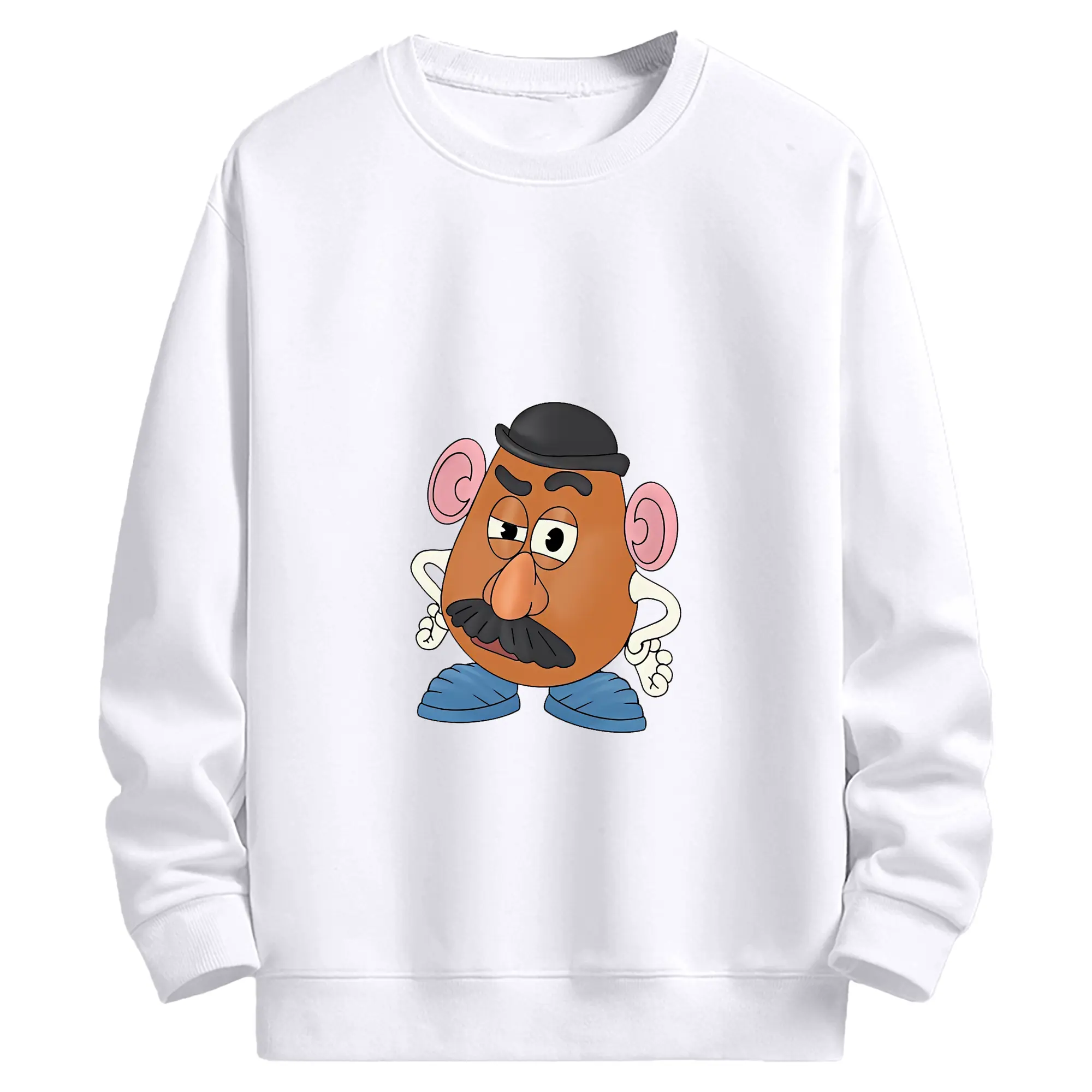 トイ・ストーリー グッズ ミスター・ポテトヘッド - 高品質 クルーネック スウェット ・ コットン59％ ポリエステル41％ ・ ユニセックス 長袖 トレーナー ・ カジュアル デイリー スポーツ 散歩用