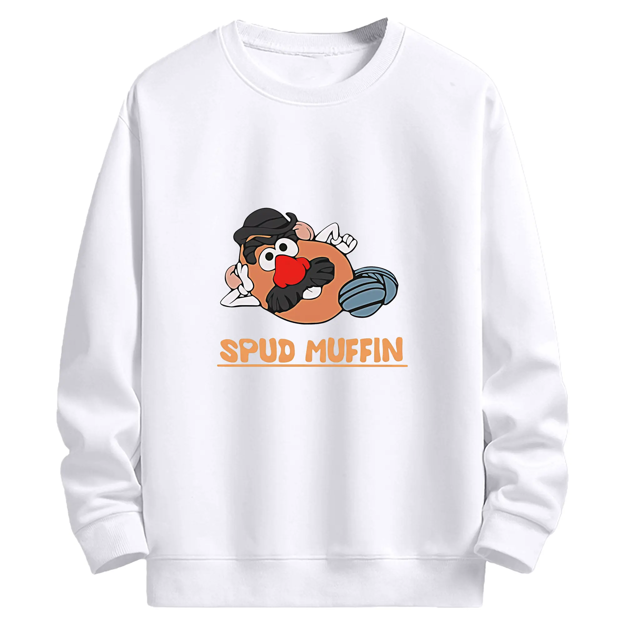 トイ・ストーリー グッズ ミスター・ポテトヘッド - 高品質 クルーネック スウェット ・ コットン59％ ポリエステル41％ ・ ユニセックス 長袖 トレーナー ・ カジュアル デイリー スポーツ 散歩用