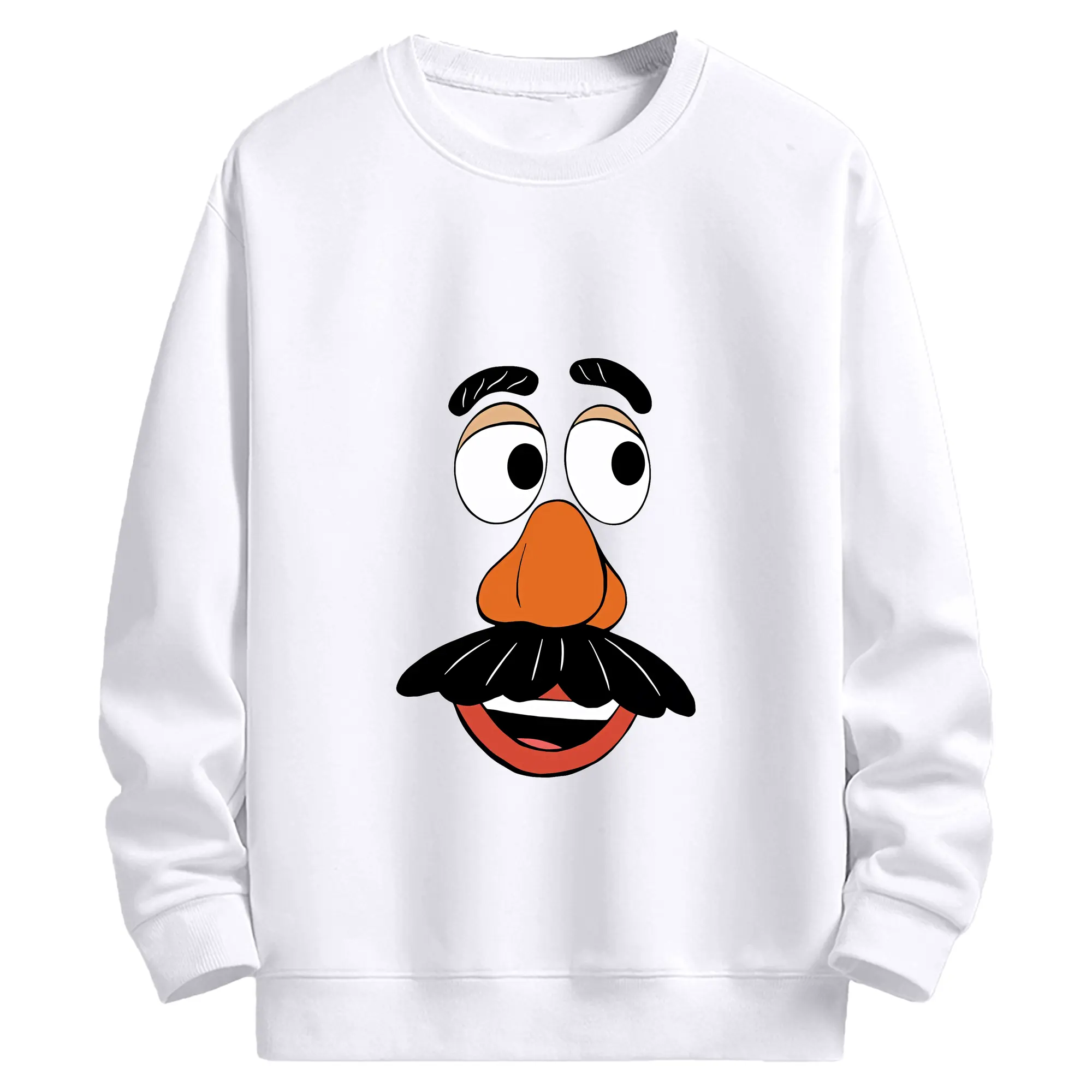 トイ・ストーリー グッズ ミスター・ポテトヘッド - 高品質 クルーネック スウェット ・ コットン59％ ポリエステル41％ ・ ユニセックス 長袖 トレーナー ・ カジュアル デイリー スポーツ 散歩用