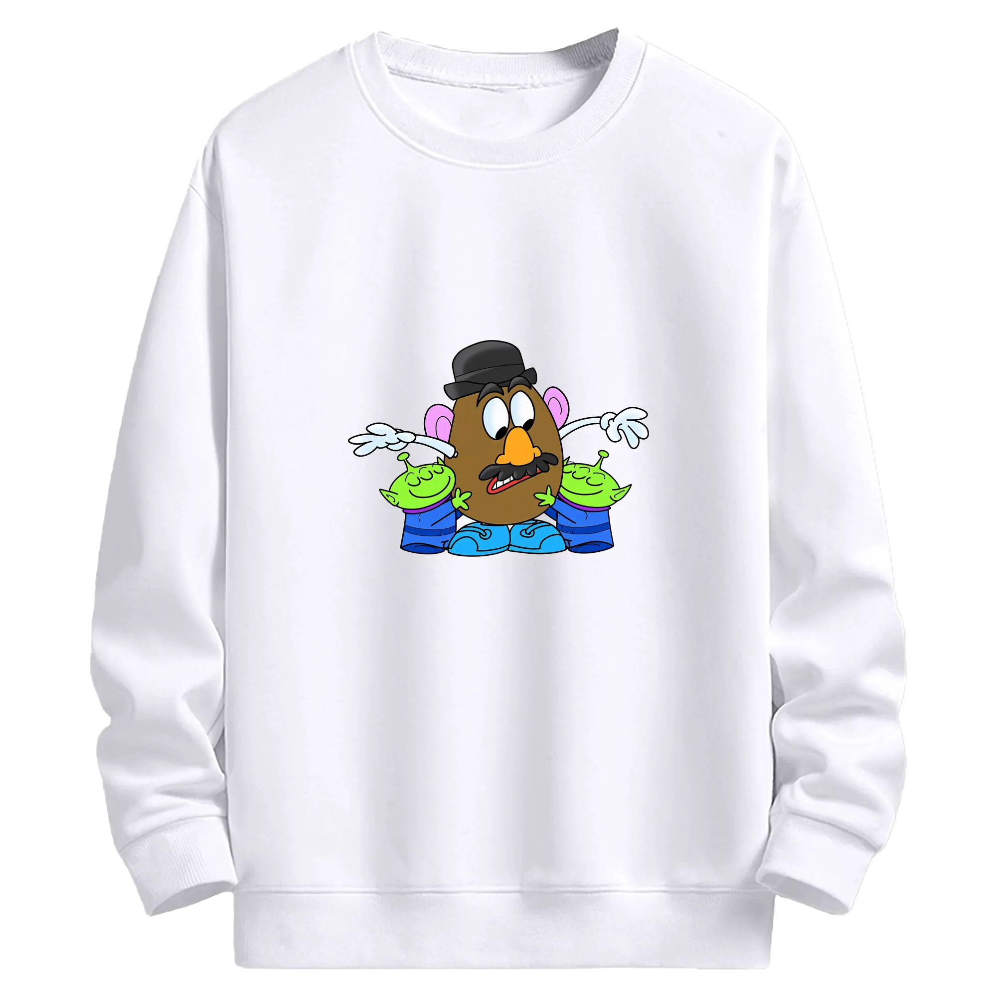 トイ・ストーリー グッズ ミスター・ポテトヘッド - 高品質 クルーネック スウェット ・ コットン59％ ポリエステル41％ ・ ユニセックス 長袖 トレーナー ・ カジュアル デイリー スポーツ 散歩用