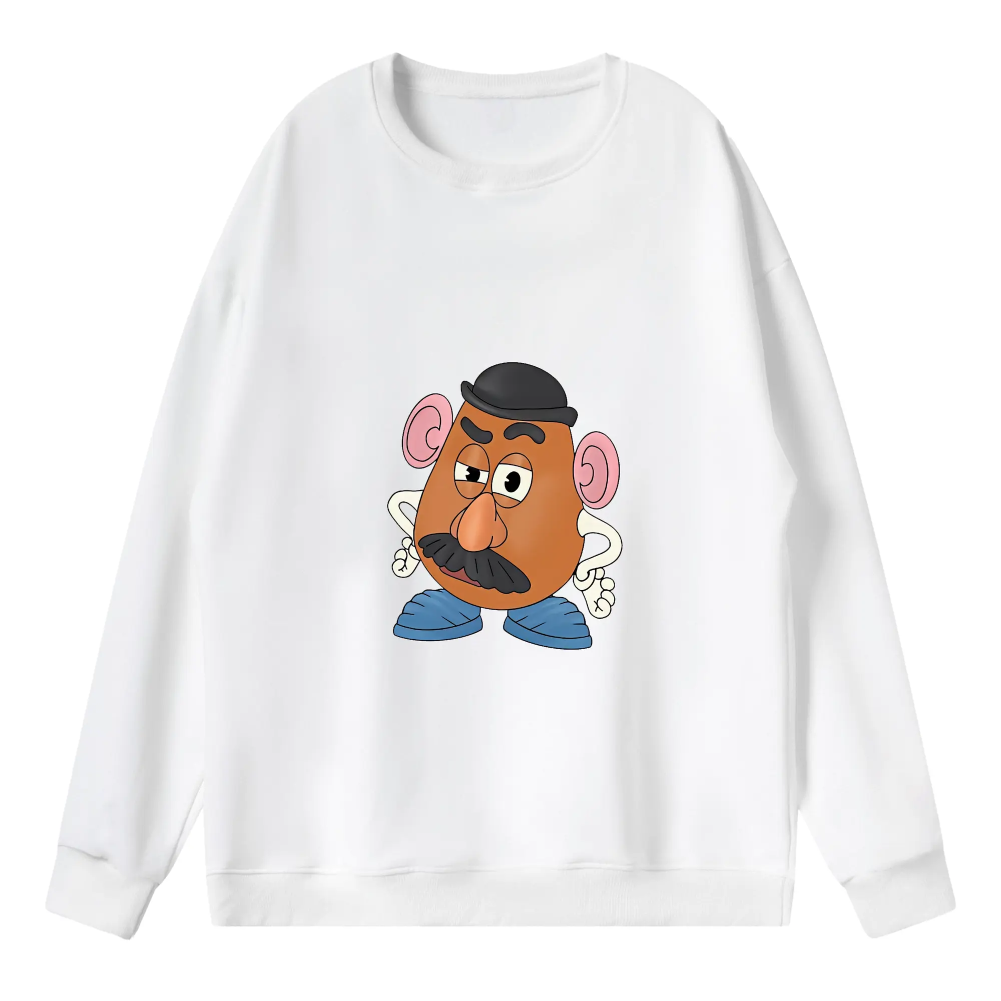 トイ・ストーリー グッズ ミスター・ポテトヘッド - 薄手 クルーネック スウェット 裏毛260g · ポリエステル 春秋向け カジュアル 男女兼用 · トレーナー デイリー スポーツ 散歩に最適